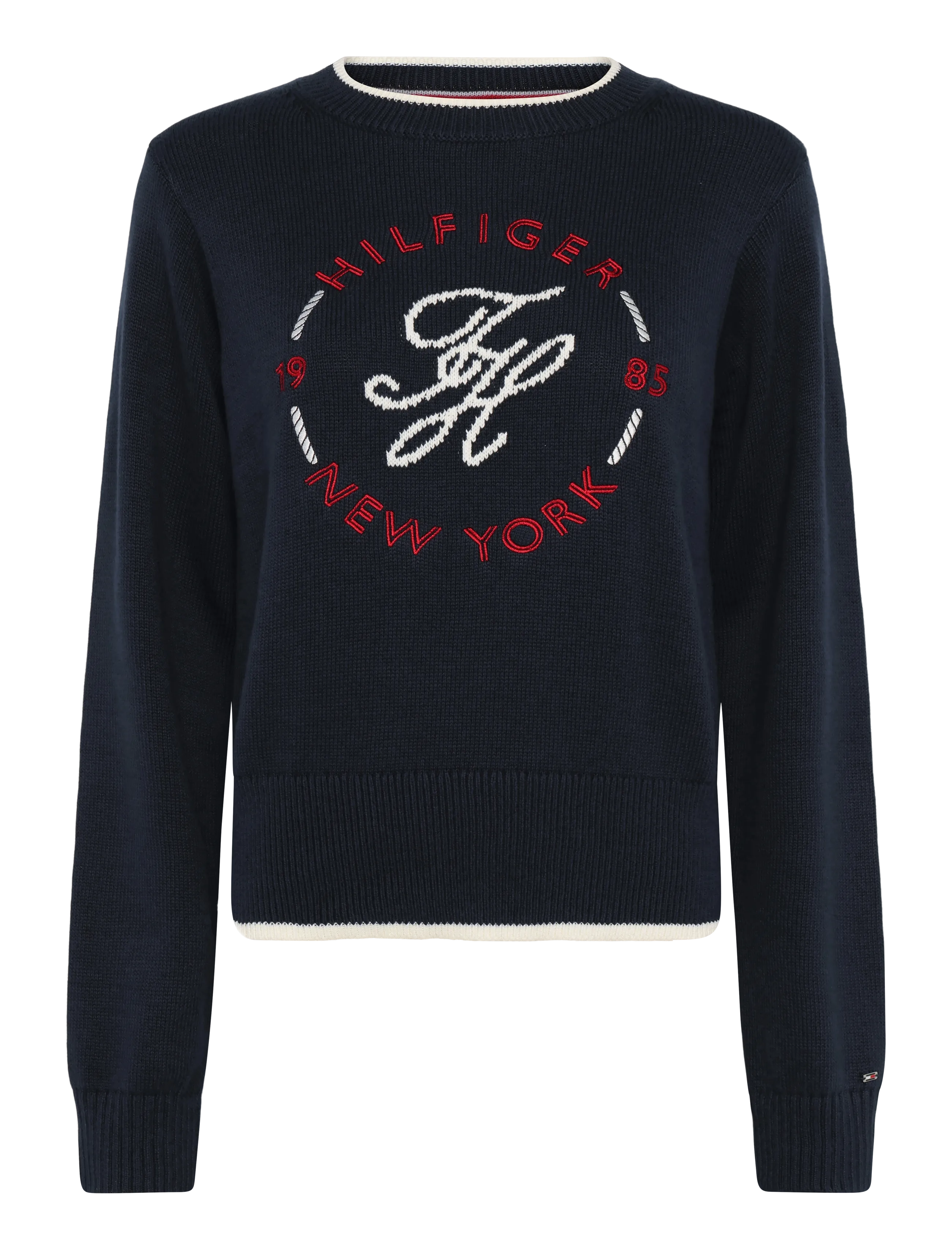 TOMMY HILFIGER Rwb Nautical C-Nk Swtr Navy - M - Damen