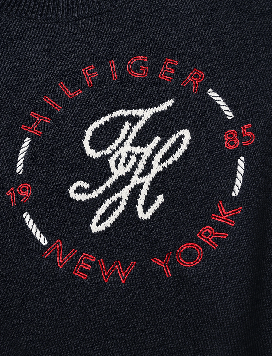 Tommy Hilfiger - RWB NAUTICAL C-NK SWTR - stickade tröjor - dark night navy - 5