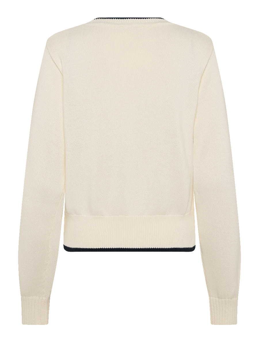 Tommy Hilfiger - RWB NAUTICAL C-NK SWTR - stickade tröjor - ivory petal - 1