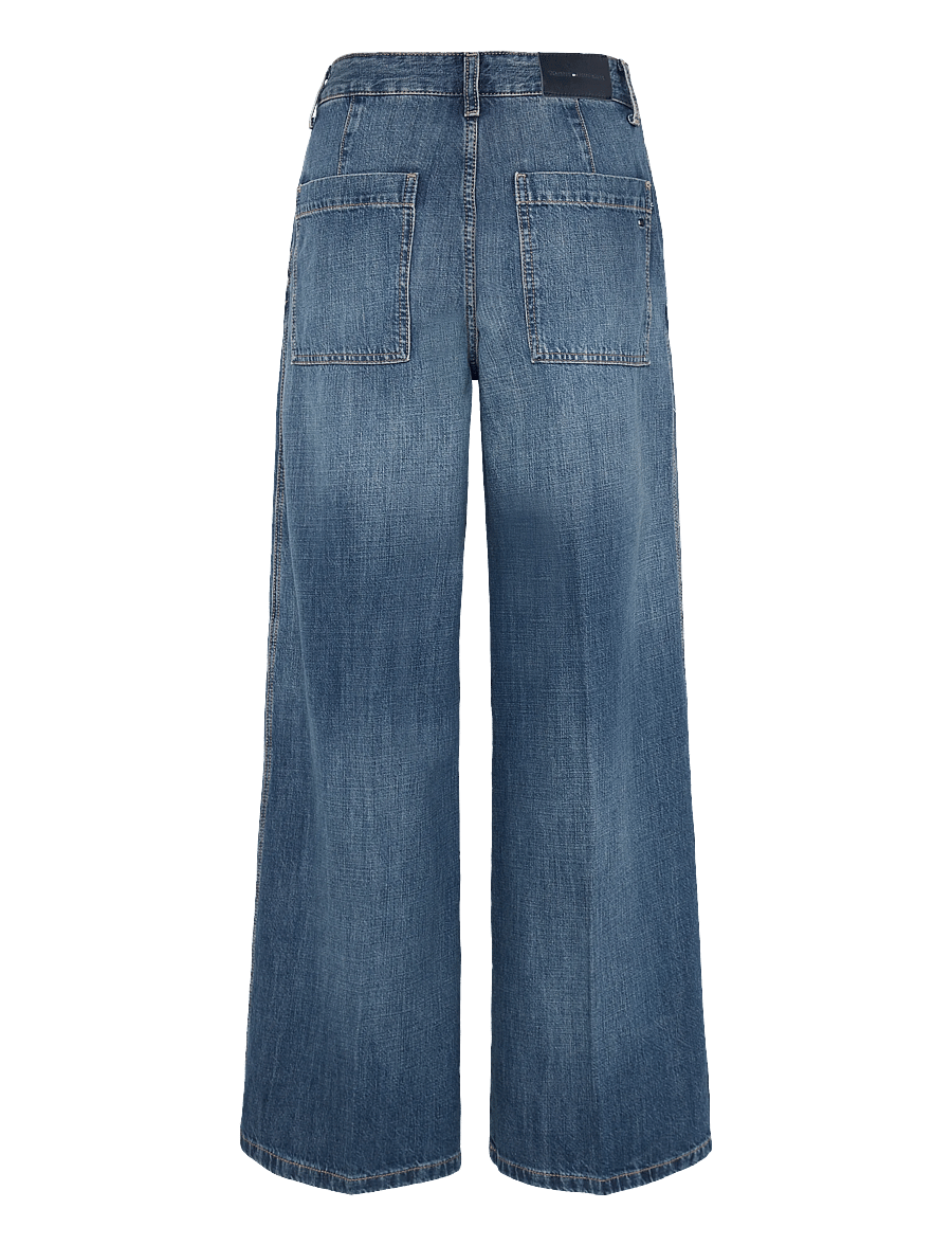 Tommy Hilfiger - WIDE LEG PANTS CAM MID RW - hosen mit weitem bein - cam mid - 1