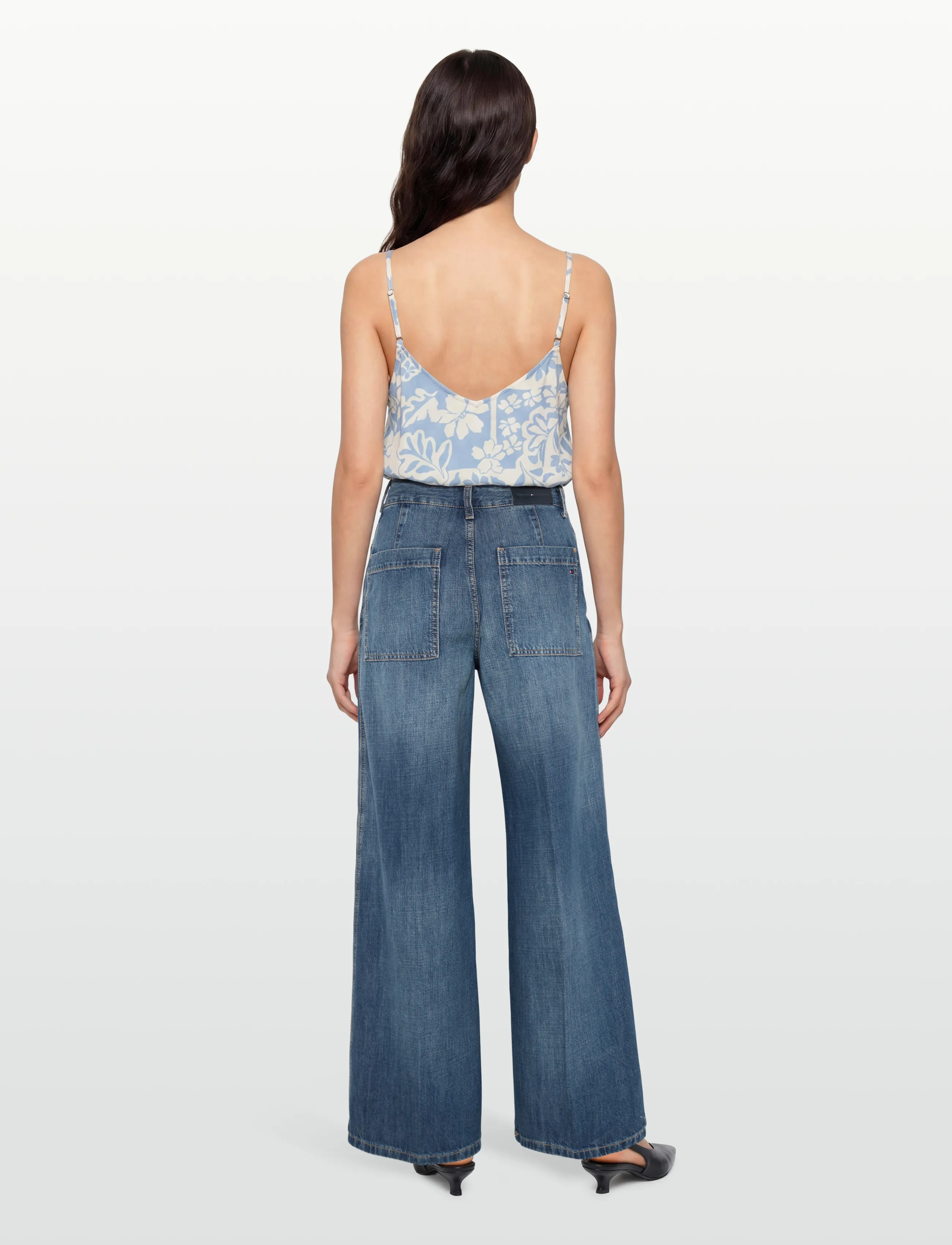 Tommy Hilfiger - WIDE LEG PANTS CAM MID RW - vida jeans - cam mid - 4