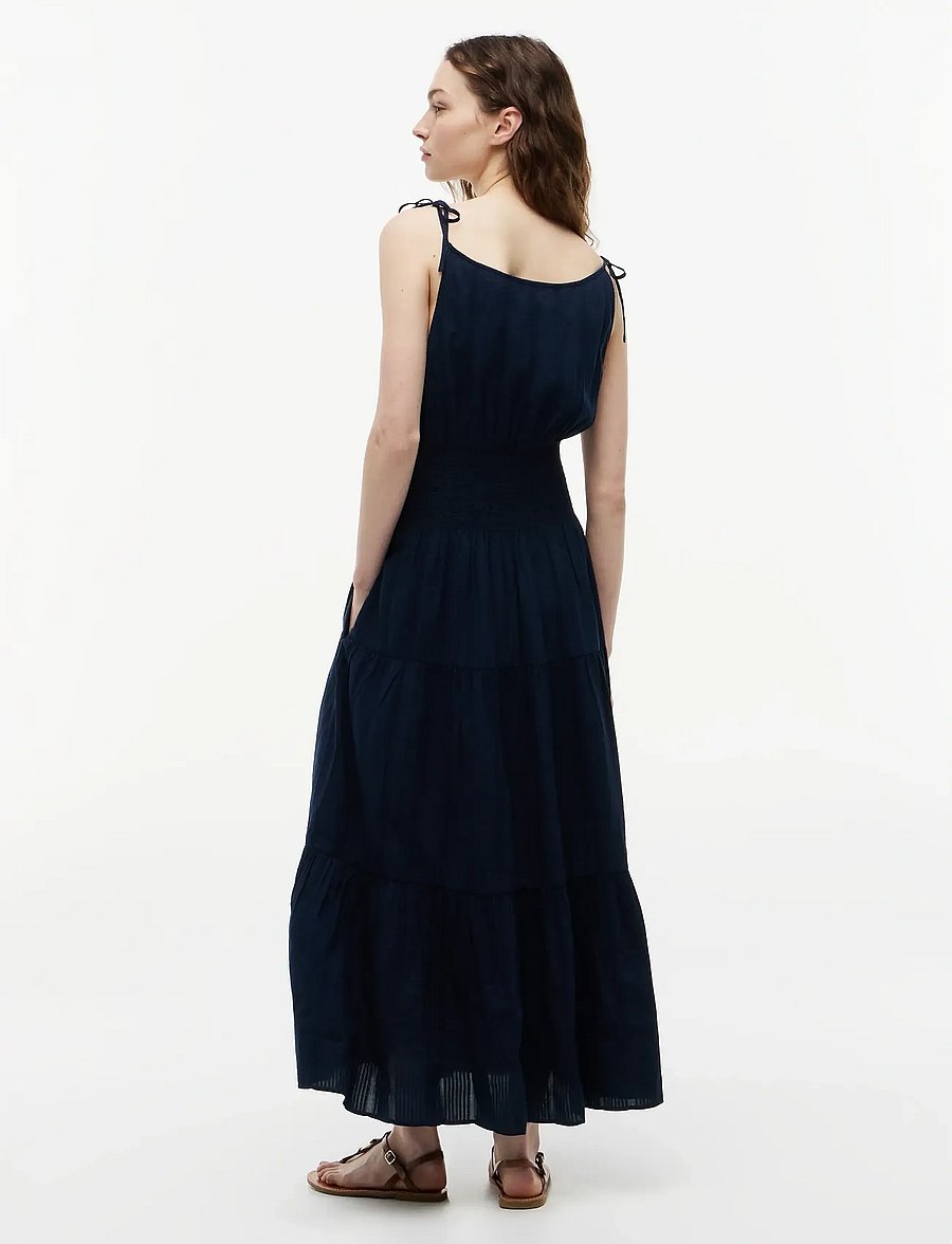 Tommy Hilfiger - SMOCK TIE NS MIDI DRESS - midikleider - dark night navy - 2