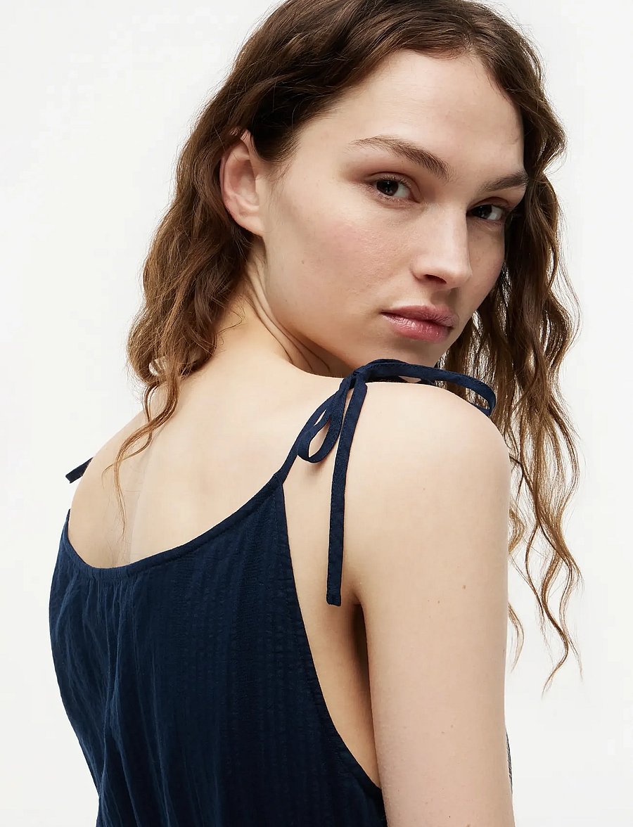 Tommy Hilfiger - SMOCK TIE NS MIDI DRESS - midikleider - dark night navy - 4