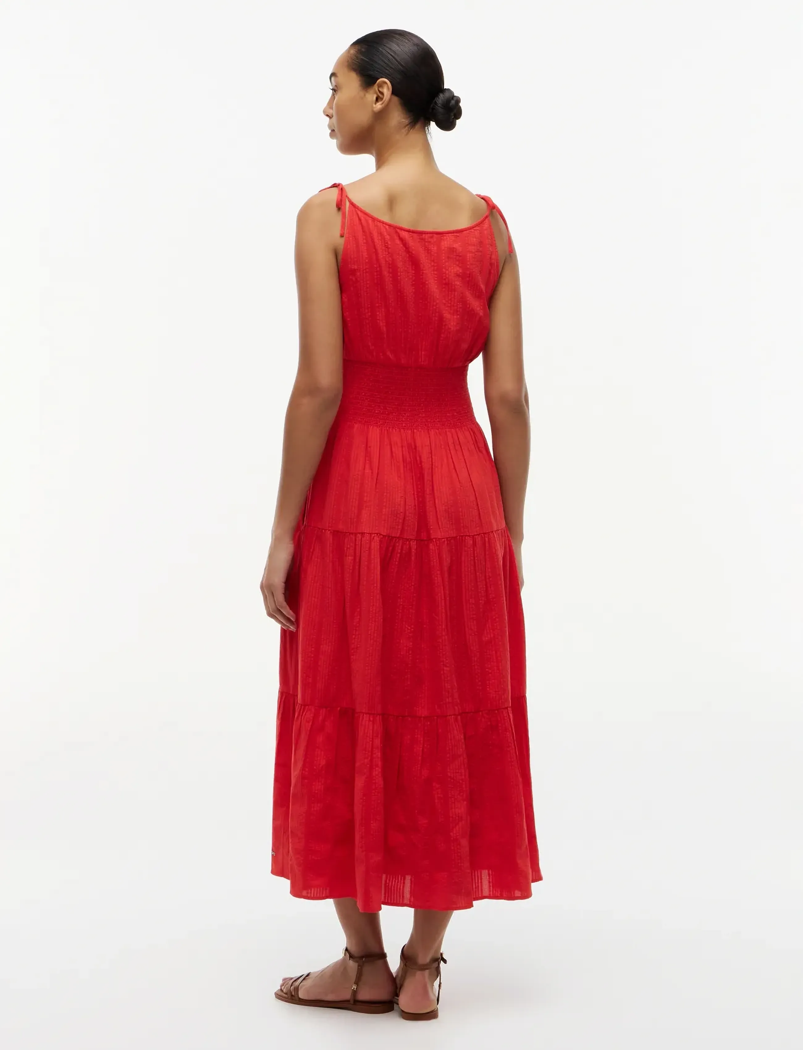 Tommy Hilfiger - SMOCK TIE NS MIDI DRESS - midi kjoler - fireworks - 5