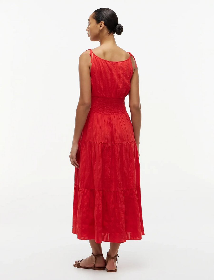 Tommy Hilfiger - SMOCK TIE NS MIDI DRESS - midikleider - fireworks - 5