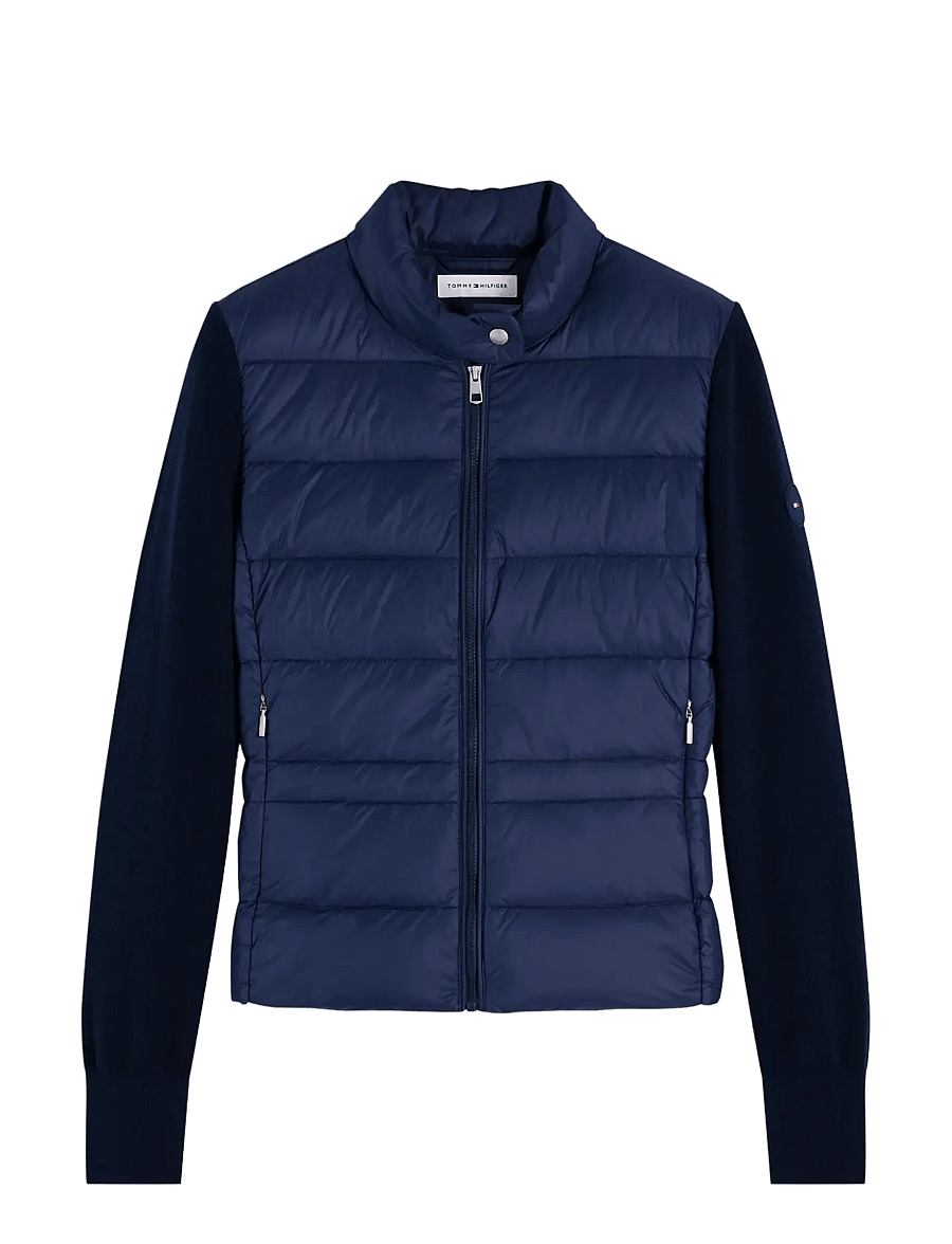 Tommy Hilfiger - LW DOWN KNIT MIX JACKET - dark night navy - 1