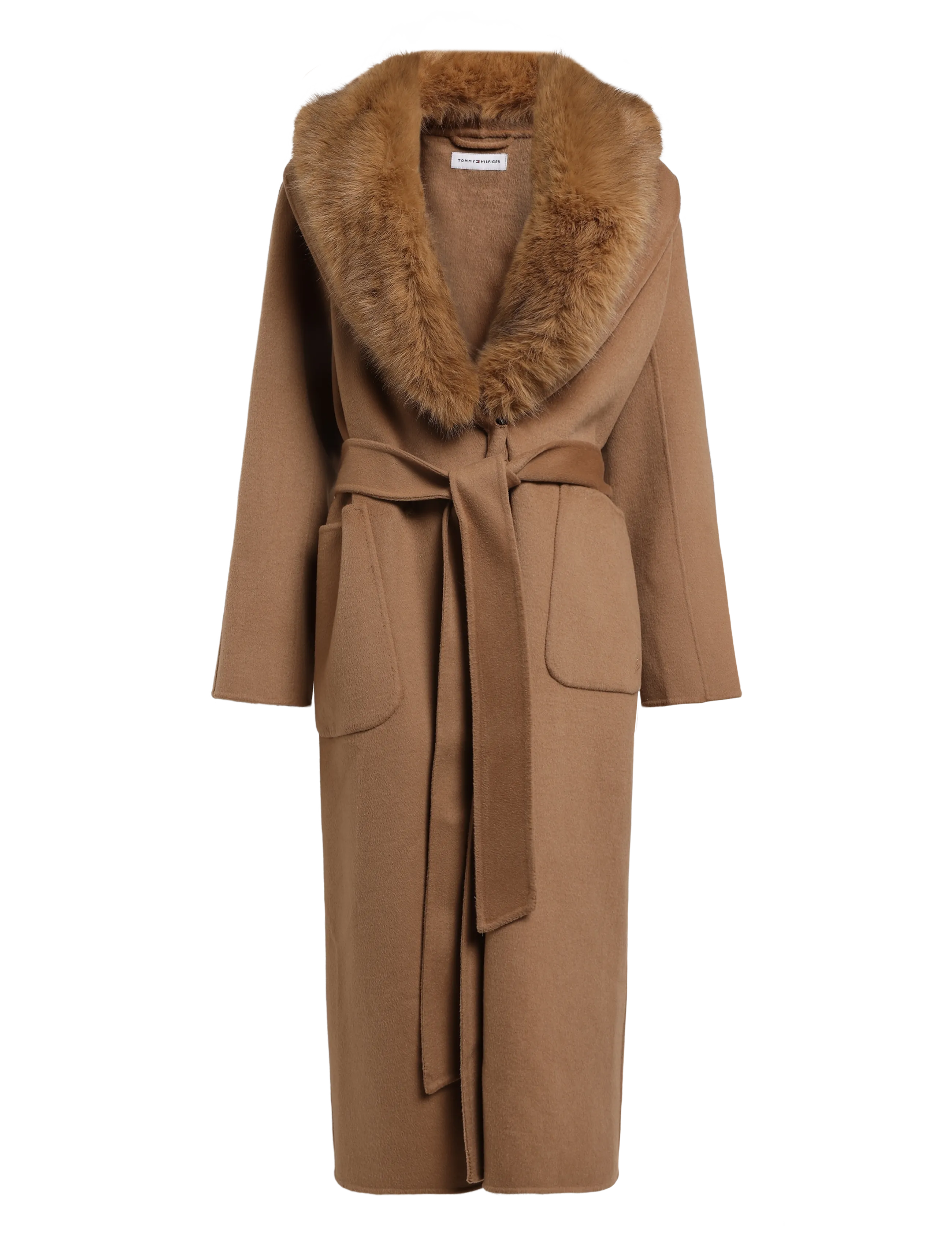 Tommy Hilfiger - DF WOOL REG BELTED COAT - vinterjakker - hickory - 1
