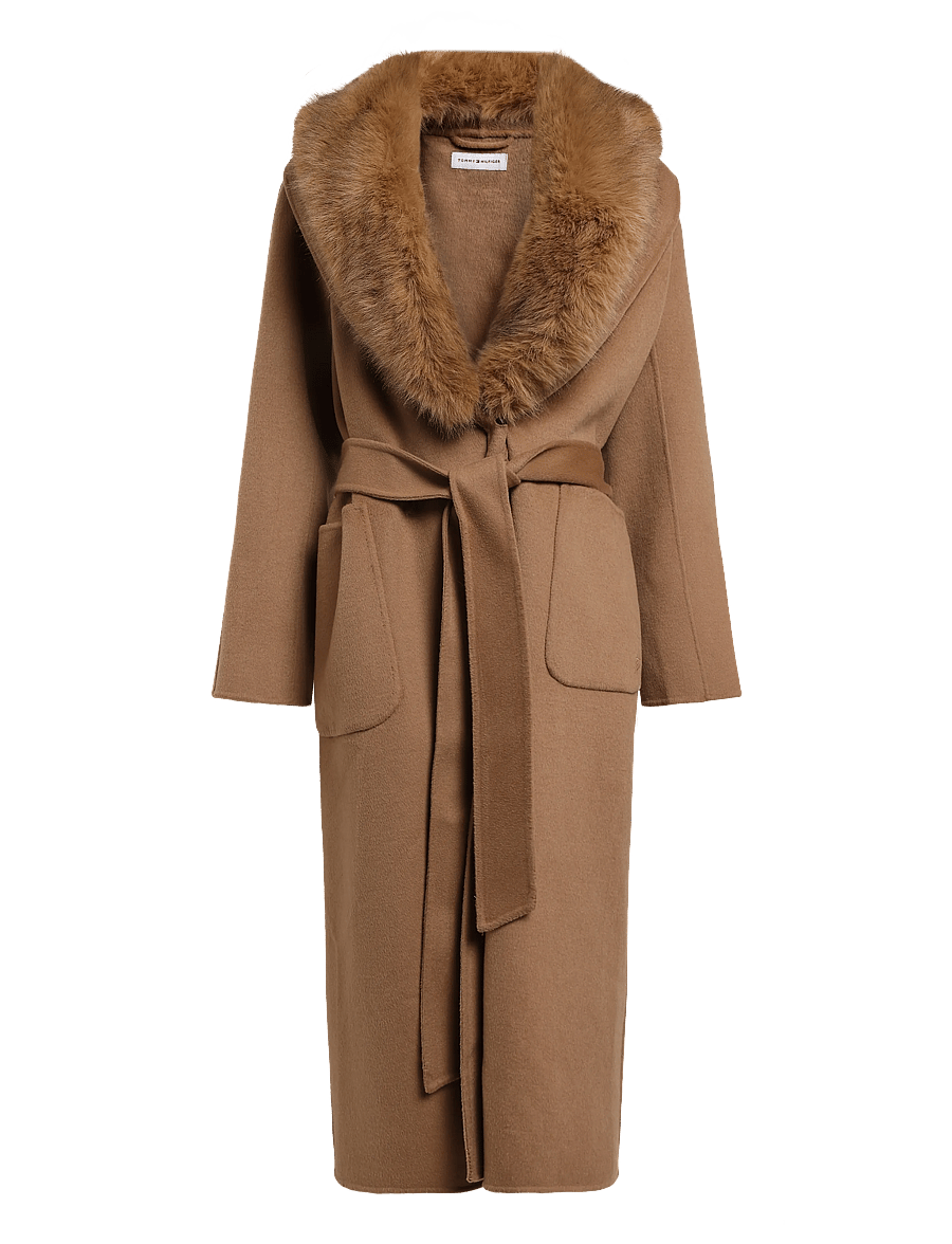 Tommy Hilfiger - DF WOOL REG BELTED COAT - winter jackets - hickory - 1