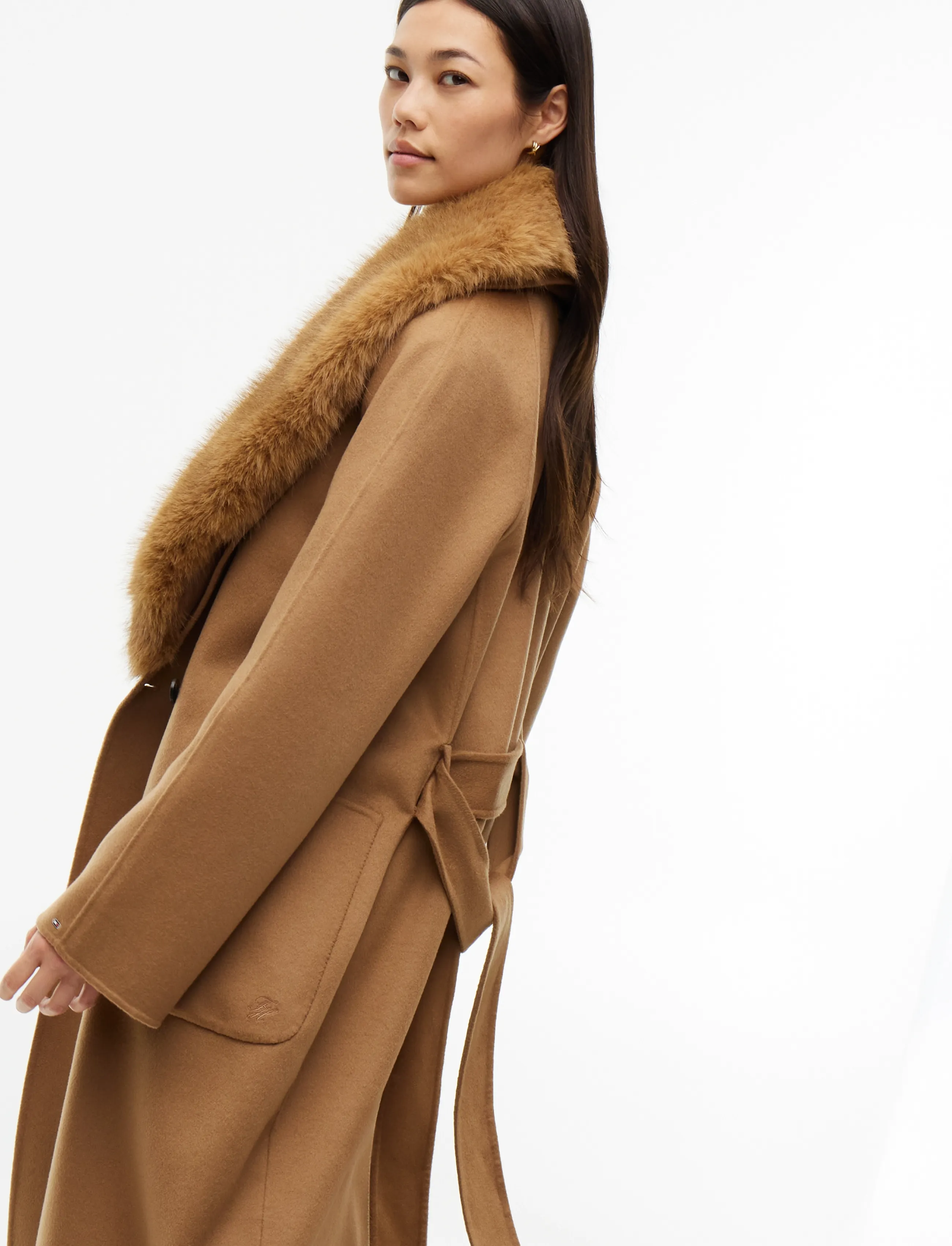 Tommy Hilfiger - DF WOOL REG BELTED COAT - vinterjakker - hickory - 5