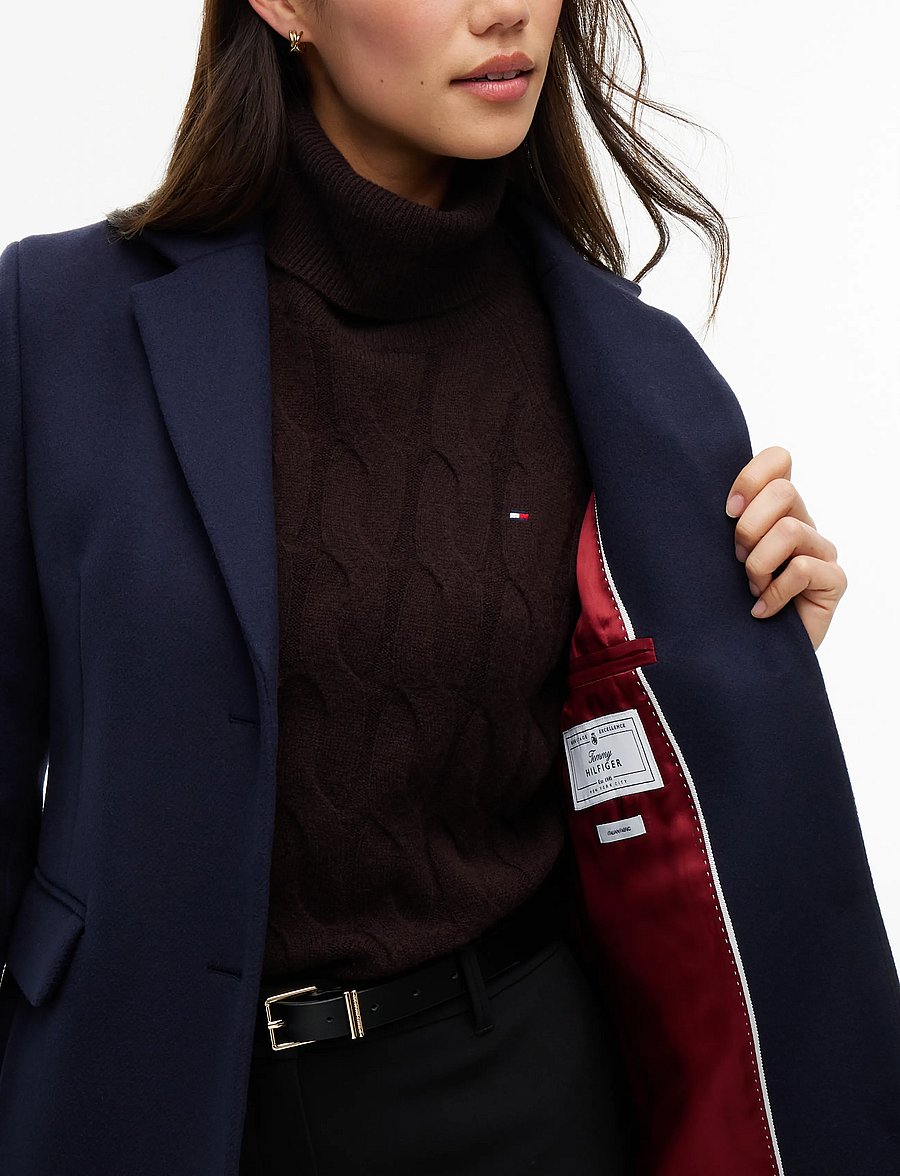 Tommy Hilfiger - WOOL CLASSIC SB COAT - vinterjakker - dark blue - 4