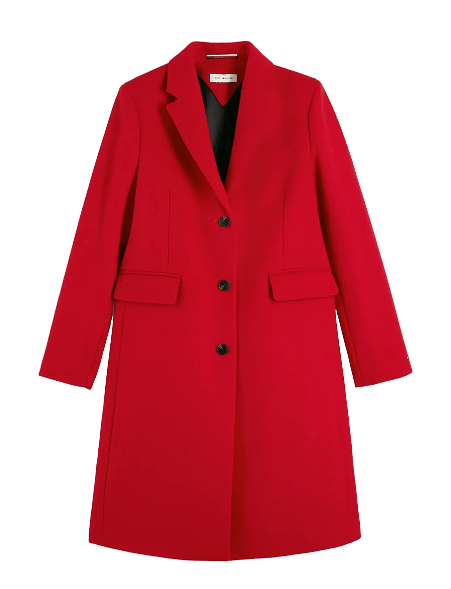 Tommy Hilfiger - WOOL CLASSIC SB COAT - vinterjackor - red - 1