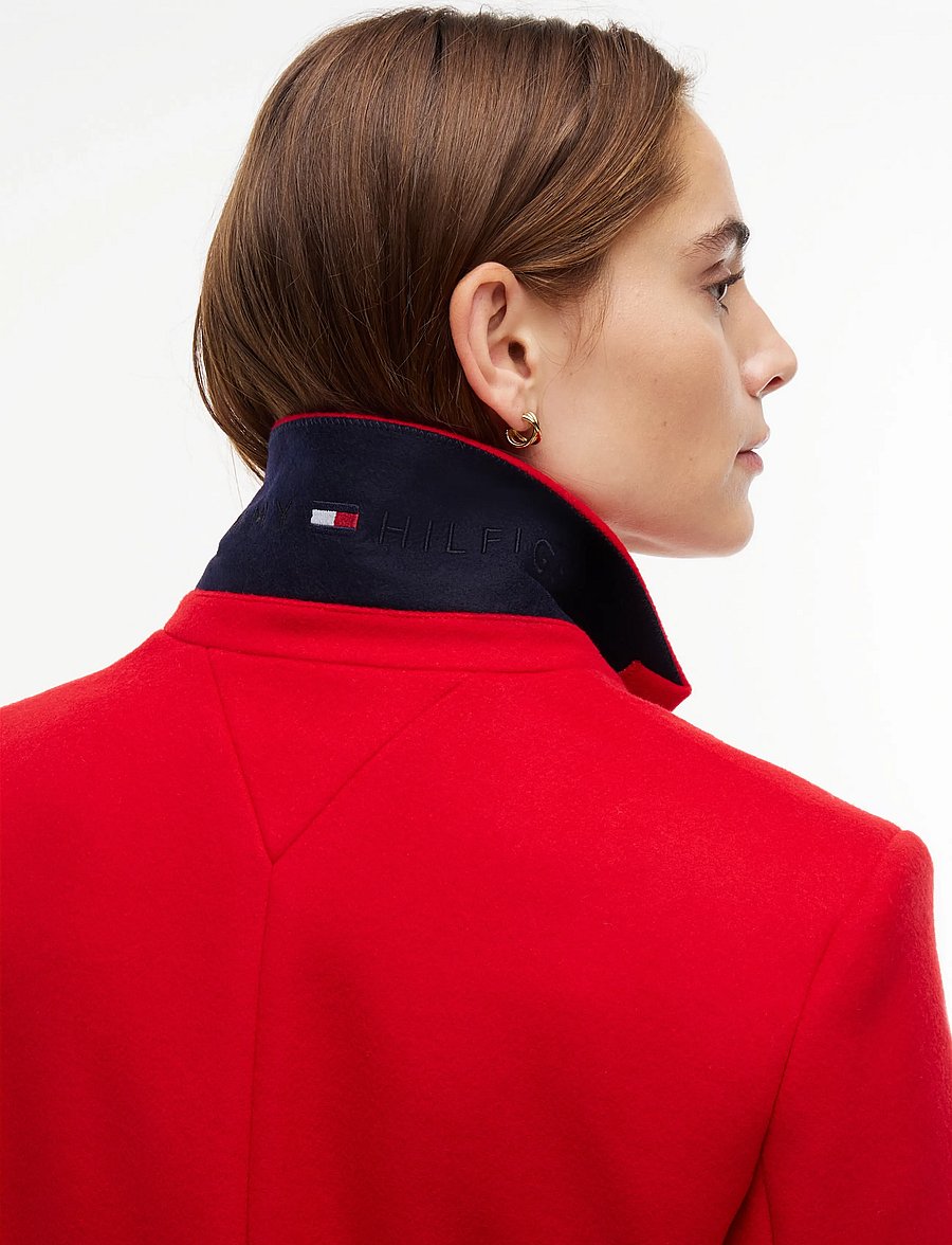 Tommy Hilfiger - WOOL CLASSIC SB COAT - vinterjackor - red - 2