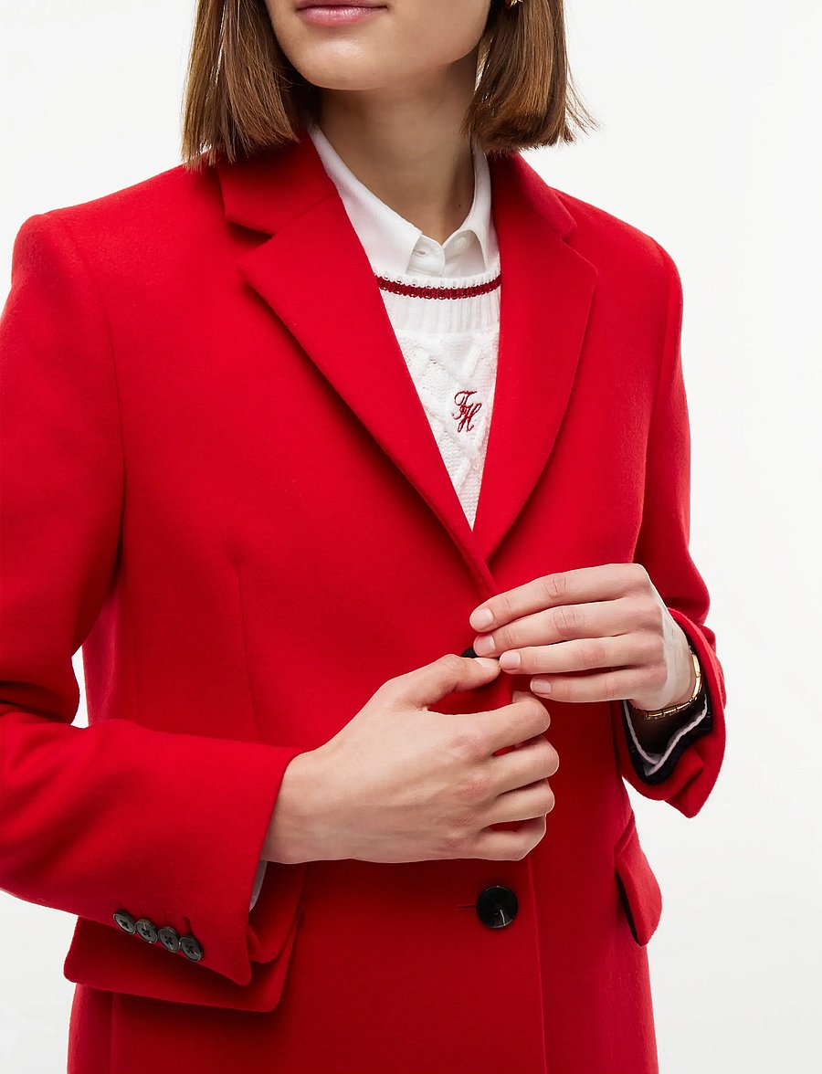Tommy Hilfiger - WOOL CLASSIC SB COAT - vinterjackor - red - 3