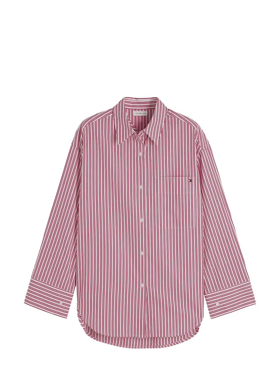 Tommy Hilfiger - MODERN REG POPLIN LS SHIRT - långärmade skjortor - rwb summer stripe - 1