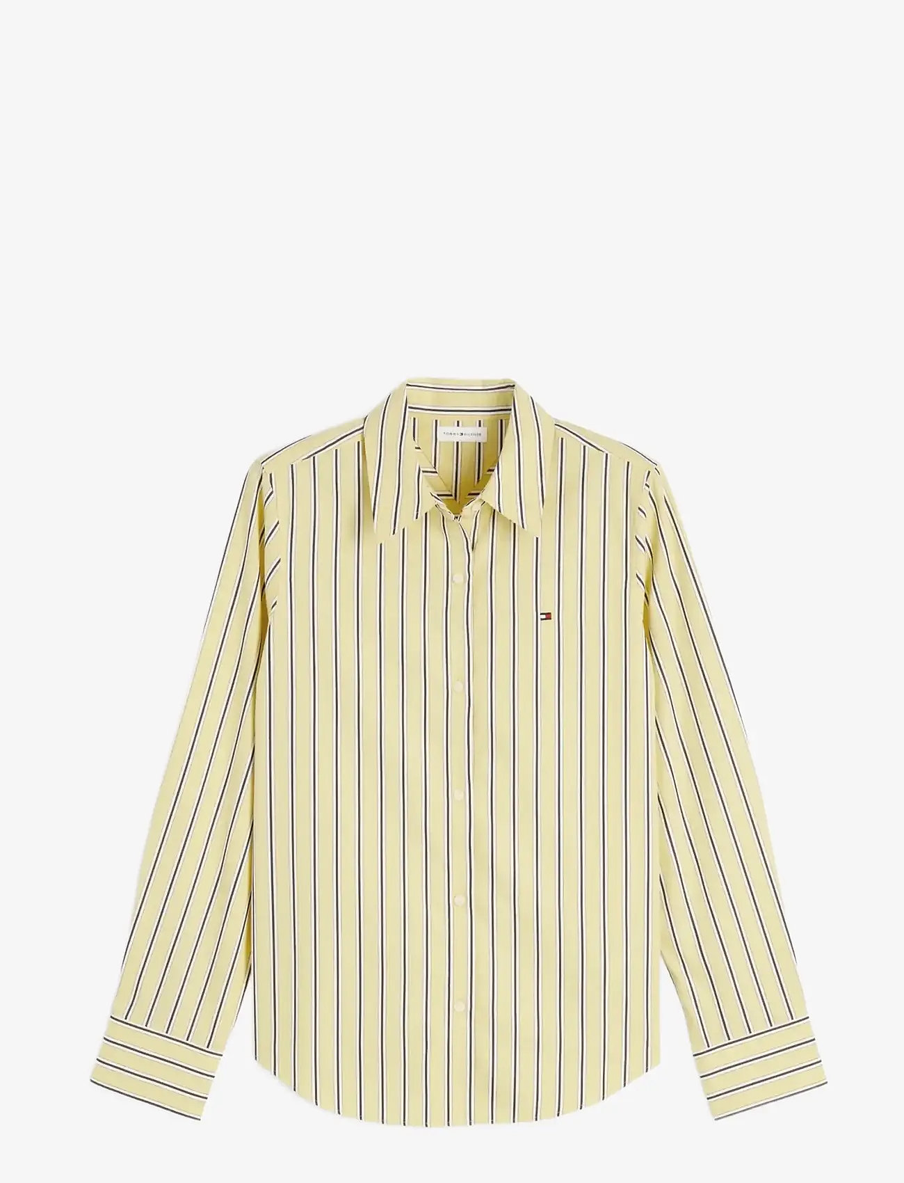 Tommy Hilfiger - SUMMER POPLIN REGULAR SHIRT - long-sleeved shirts - liquorice stp citronella - 1