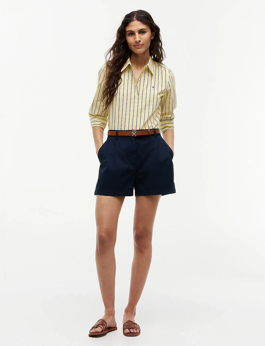 Tommy Hilfiger - SUMMER POPLIN REGULAR SHIRT - langärmlige hemden - liquorice stp citronella - 4
