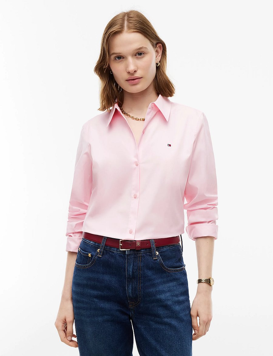 Tommy Hilfiger - POPLIN REGULAR SHIRT - overhemden met lange mouwen - light pink - 0