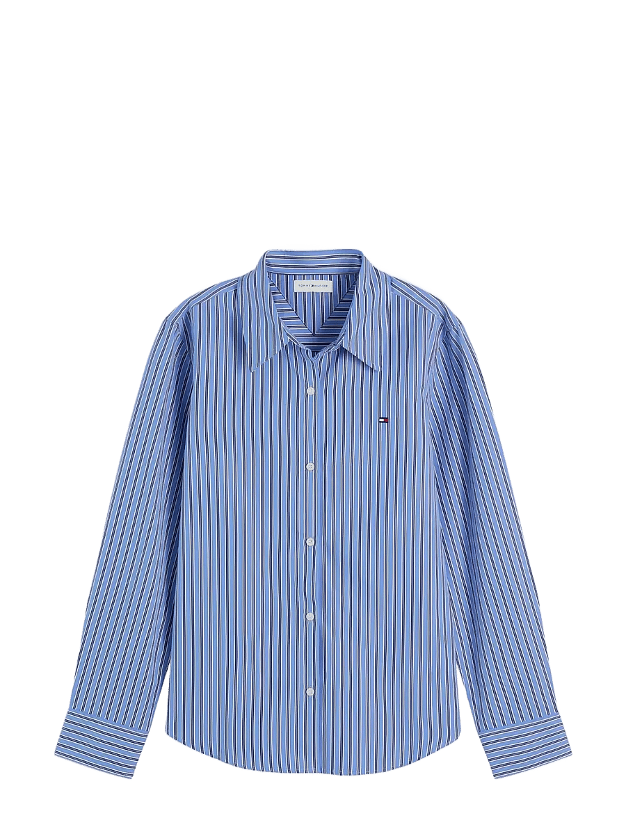 Tommy Hilfiger - POPLIN REGULAR SHIRT - långärmade skjortor - new york blue stripe - 1