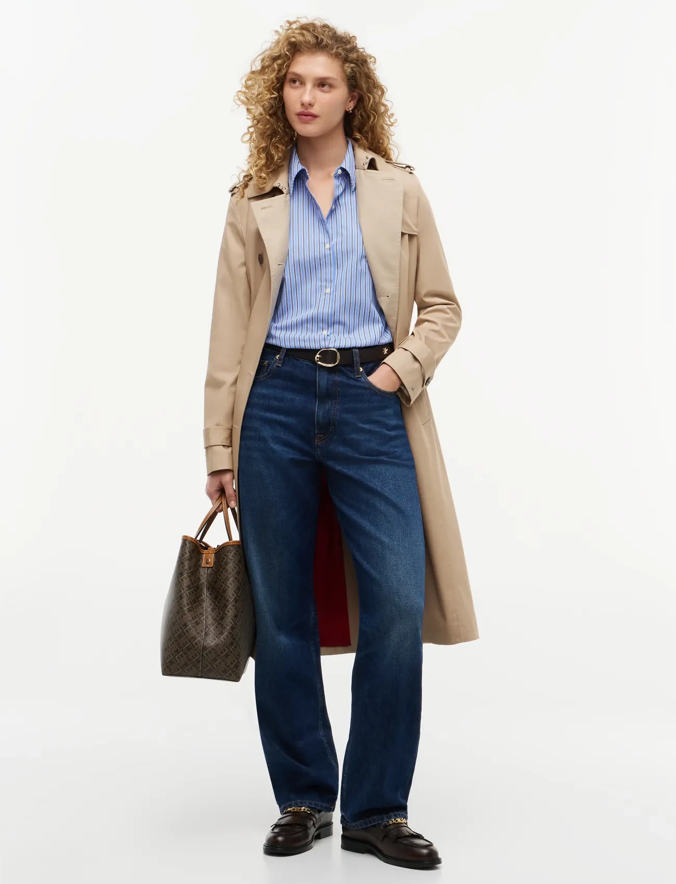 Tommy Hilfiger - POPLIN REGULAR SHIRT - långärmade skjortor - new york blue stripe - 4