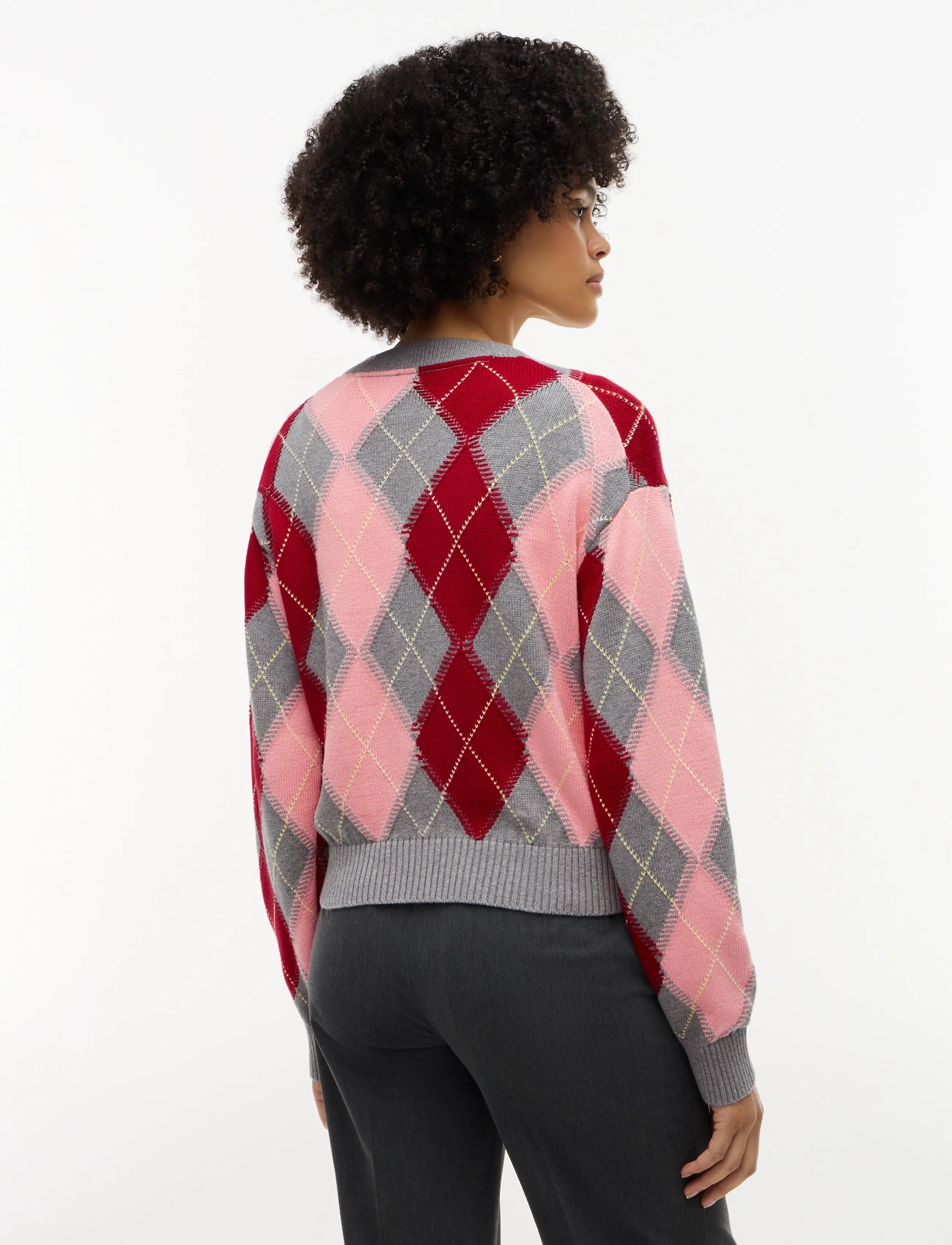 Tommy Hilfiger - ARGYLE PREP C-NK SWT - kampsunid - carnation pink argyle - 2