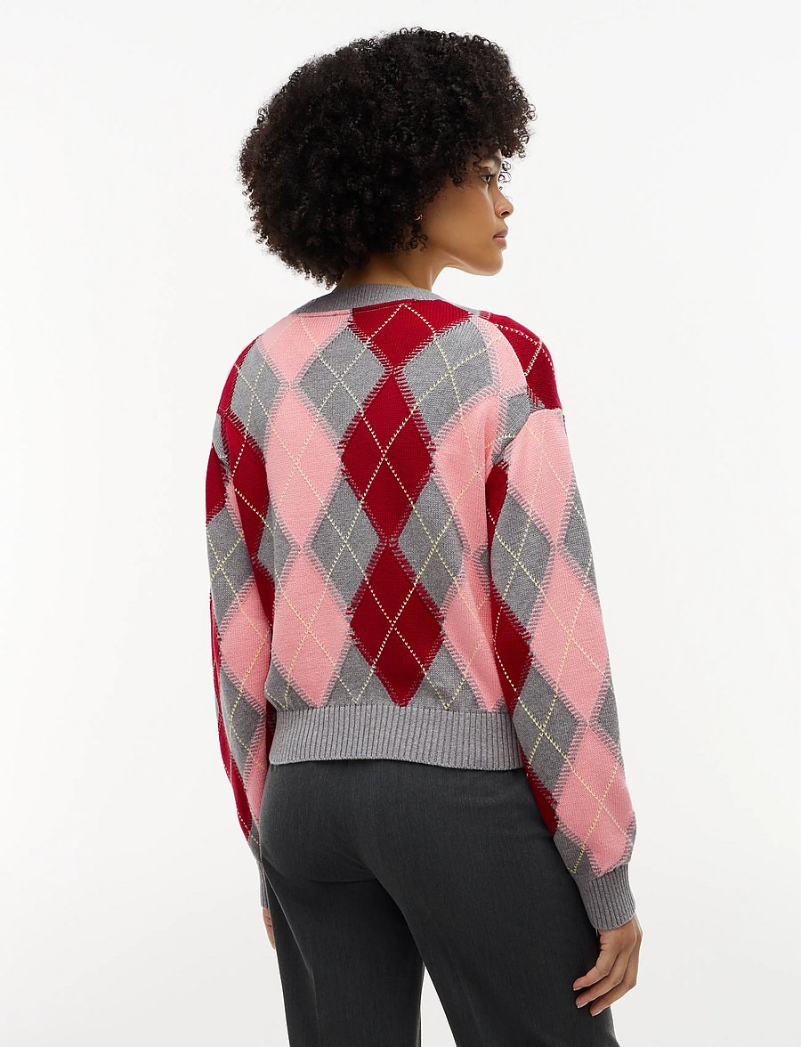 Tommy Hilfiger - ARGYLE PREP C-NK SWT - kampsunid - carnation pink argyle - 2