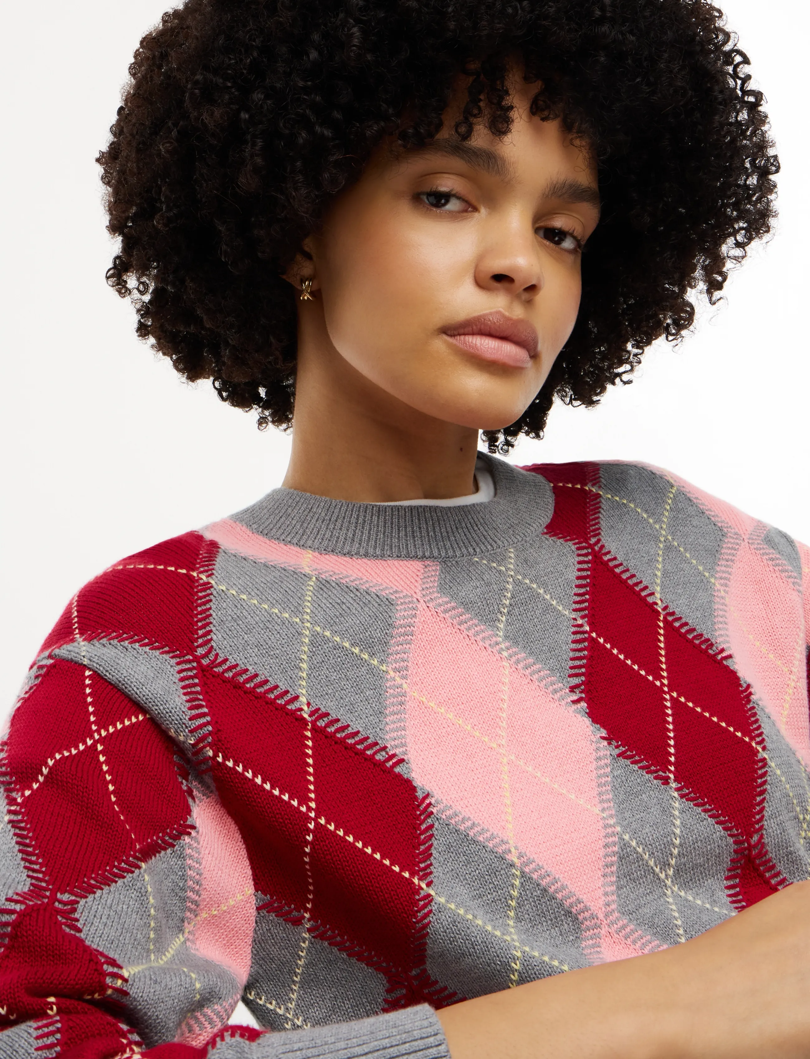 Tommy Hilfiger - ARGYLE PREP C-NK SWT - kampsunid - carnation pink argyle - 3