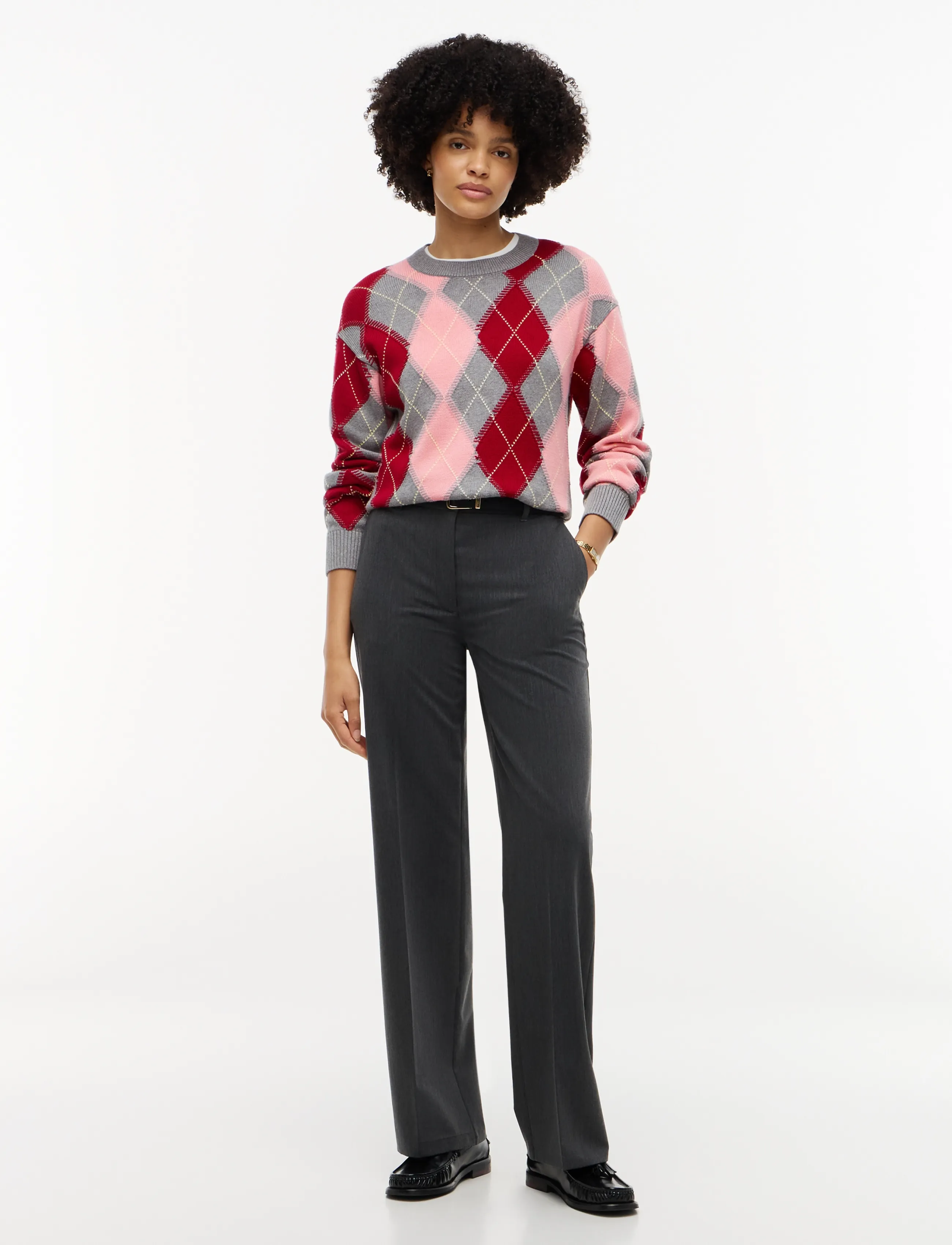 Tommy Hilfiger - ARGYLE PREP C-NK SWT - kampsunid - carnation pink argyle - 4