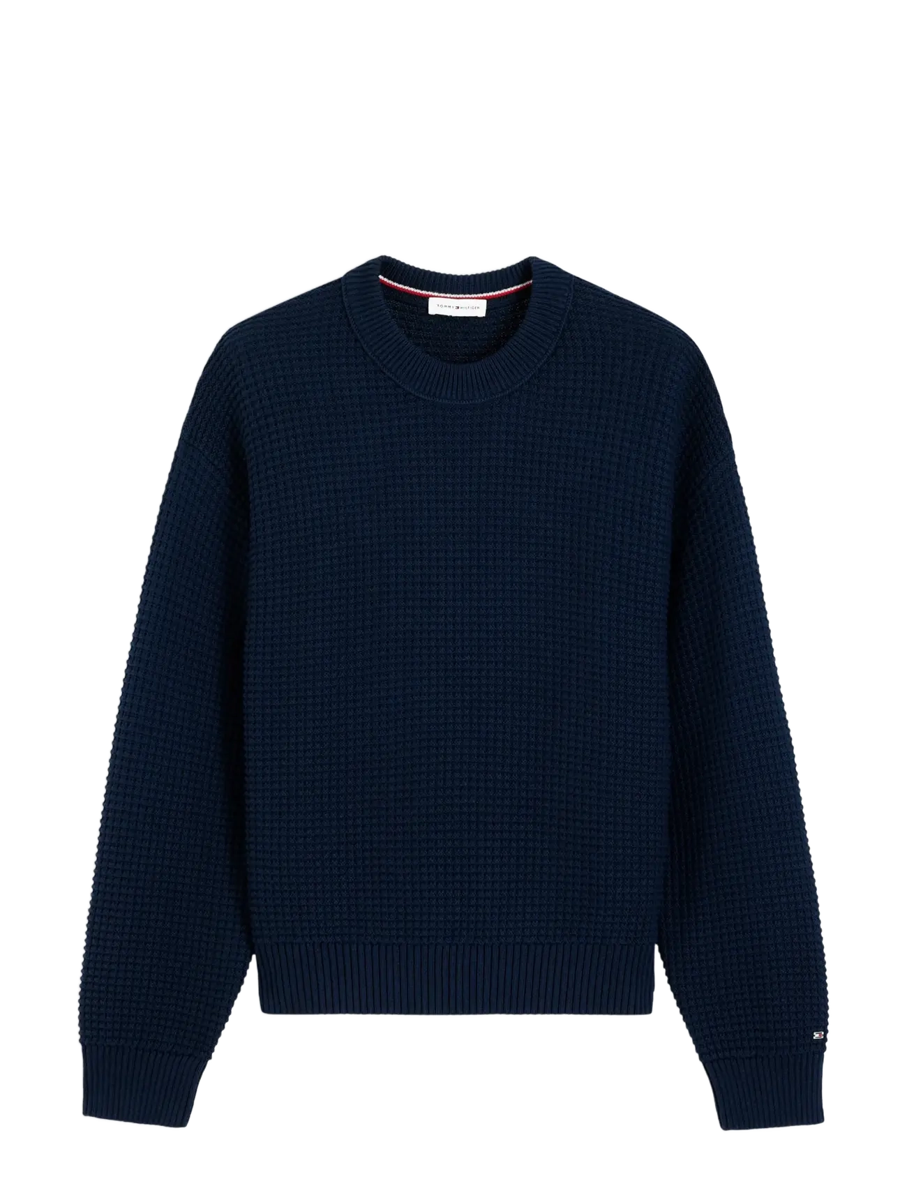 Tommy Hilfiger COTTON WAFFLE C-NK SWT - Strickmode - DARK BLUE / navy