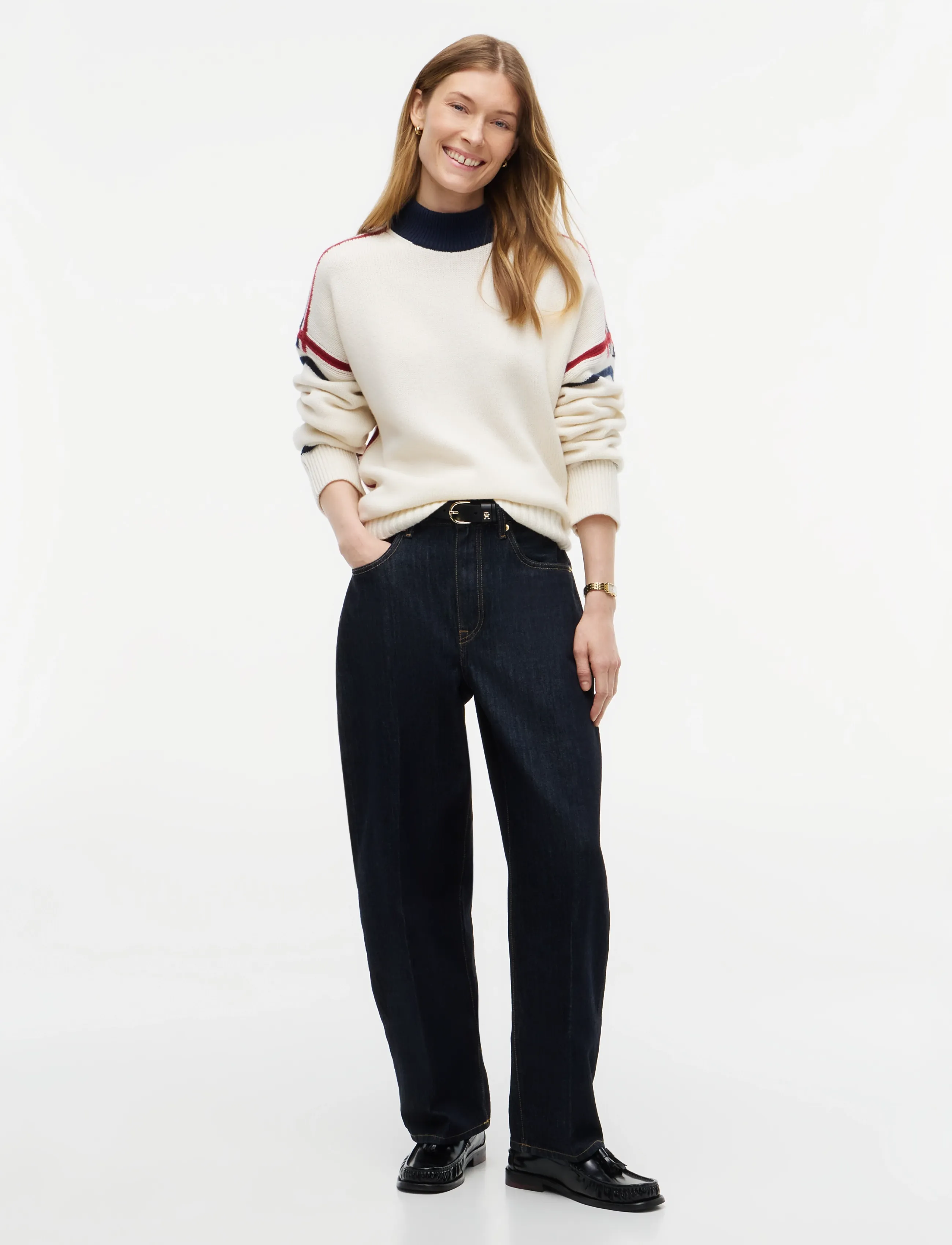 Tommy Hilfiger - RWB MK-NK RLX FIT SWT - ivory petal - 4