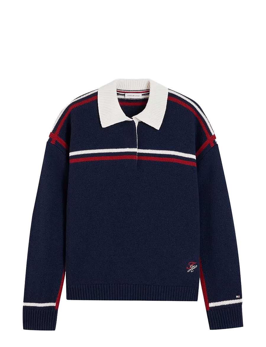 Tommy Hilfiger - RWB POLO BOXY FIT SWT - dark blue - 1