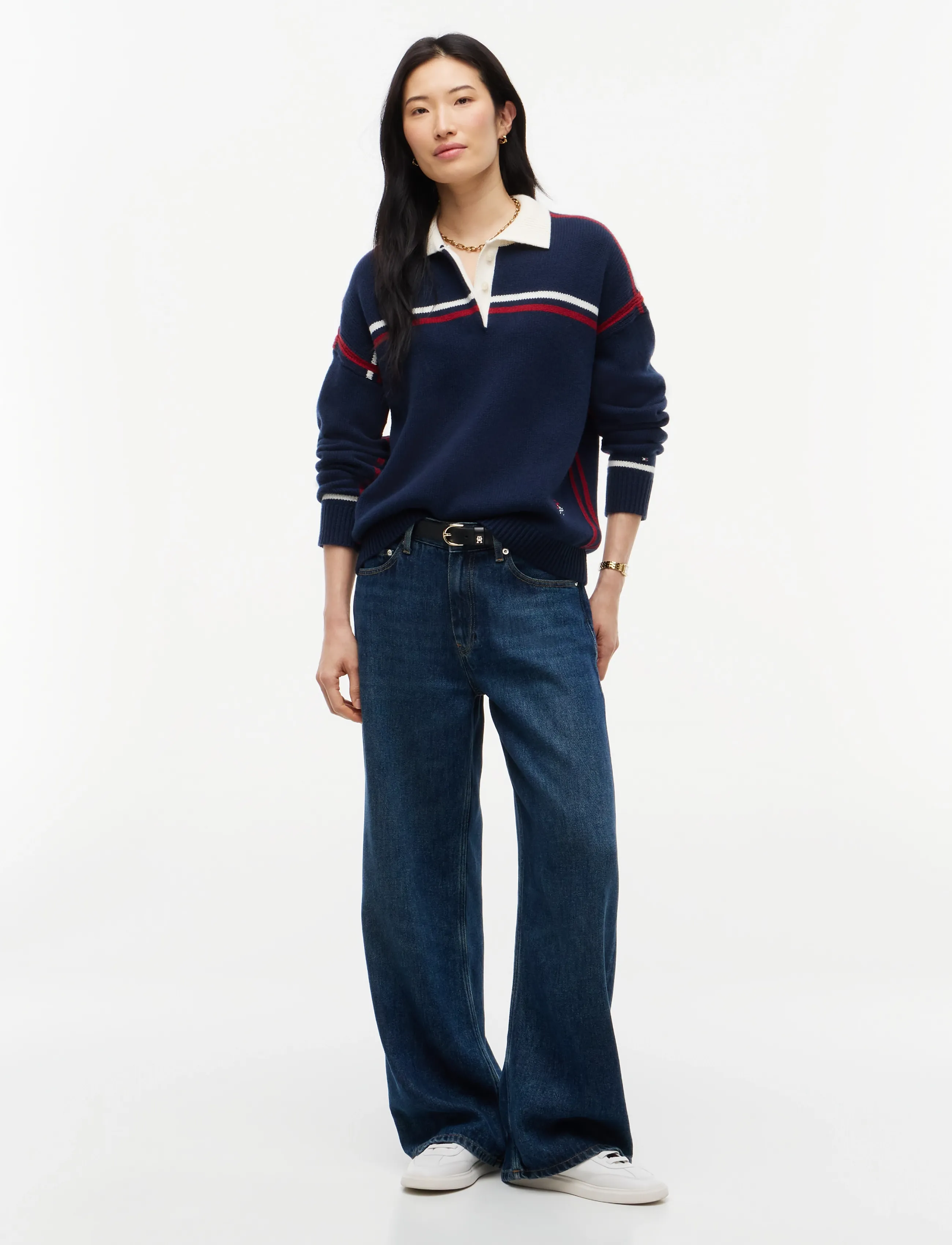 Tommy Hilfiger - RWB POLO BOXY FIT SWT - dark blue - 4