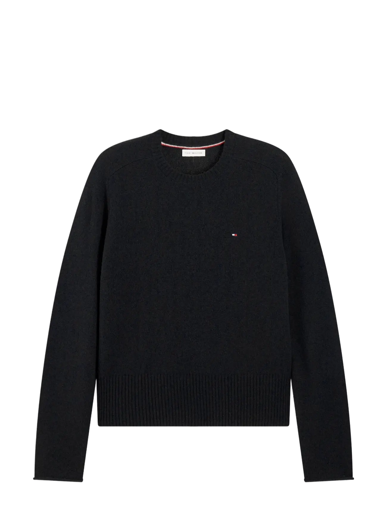 Tommy Hilfiger C-NK SOFT WOOL JERSEY SLM SWT - Hverdags stil - BLACK / black