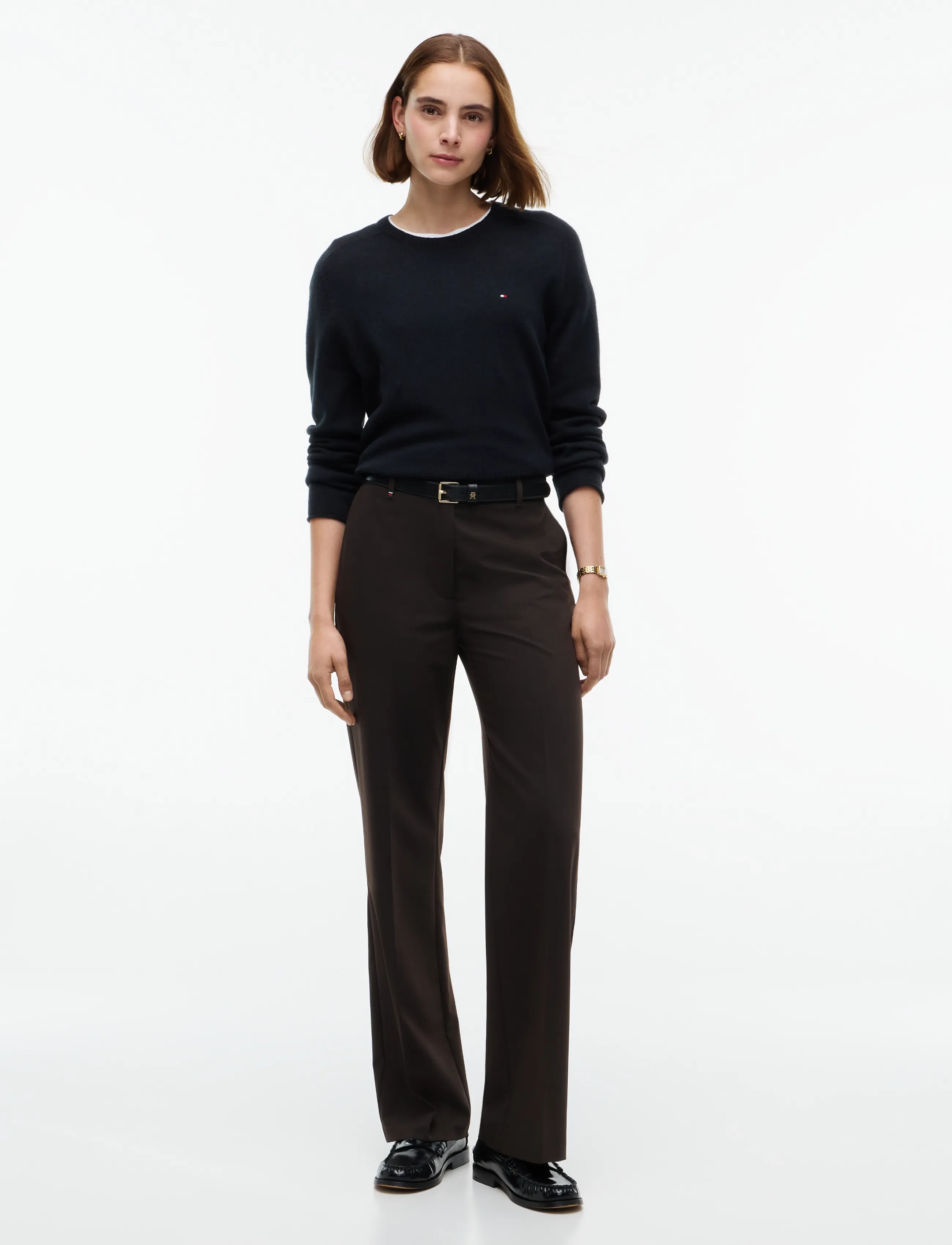 Tommy Hilfiger - C-NK SOFT WOOL JERSEY SLM SWT - striktrøjer - black - 4