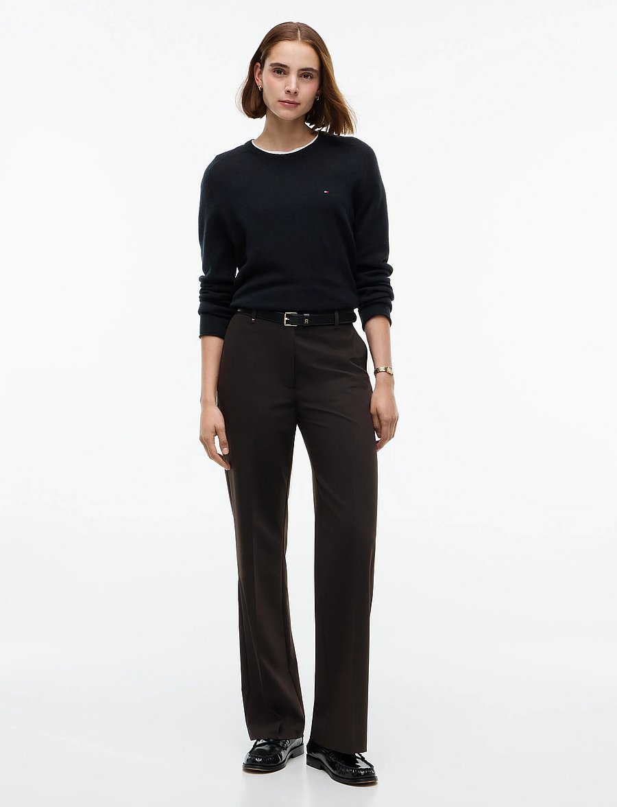 Tommy Hilfiger - C-NK SOFT WOOL JERSEY SLM SWT - striktrøjer - black - 4