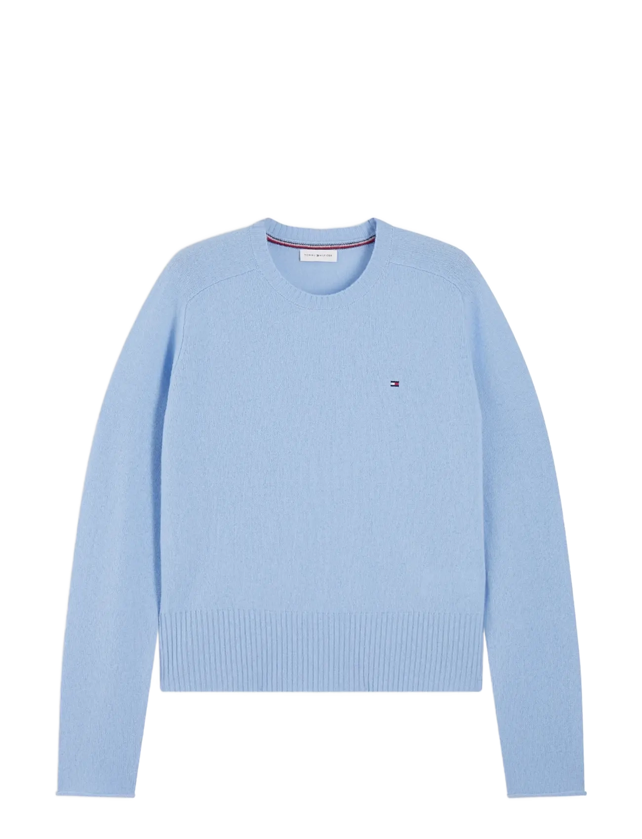Tommy Hilfiger C-NK SOFT WOOL JERSEY SLM SWT - Igapäevane stiil - FADED LIGHT BLUE / blue