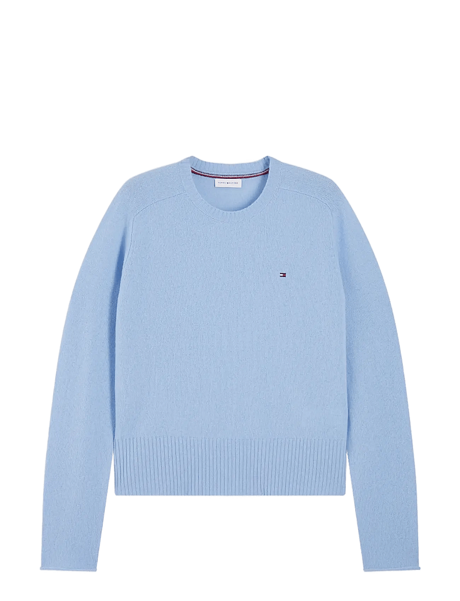 Tommy Hilfiger - C-NK SOFT WOOL JERSEY SLM SWT - kampsunid - faded light blue - 1