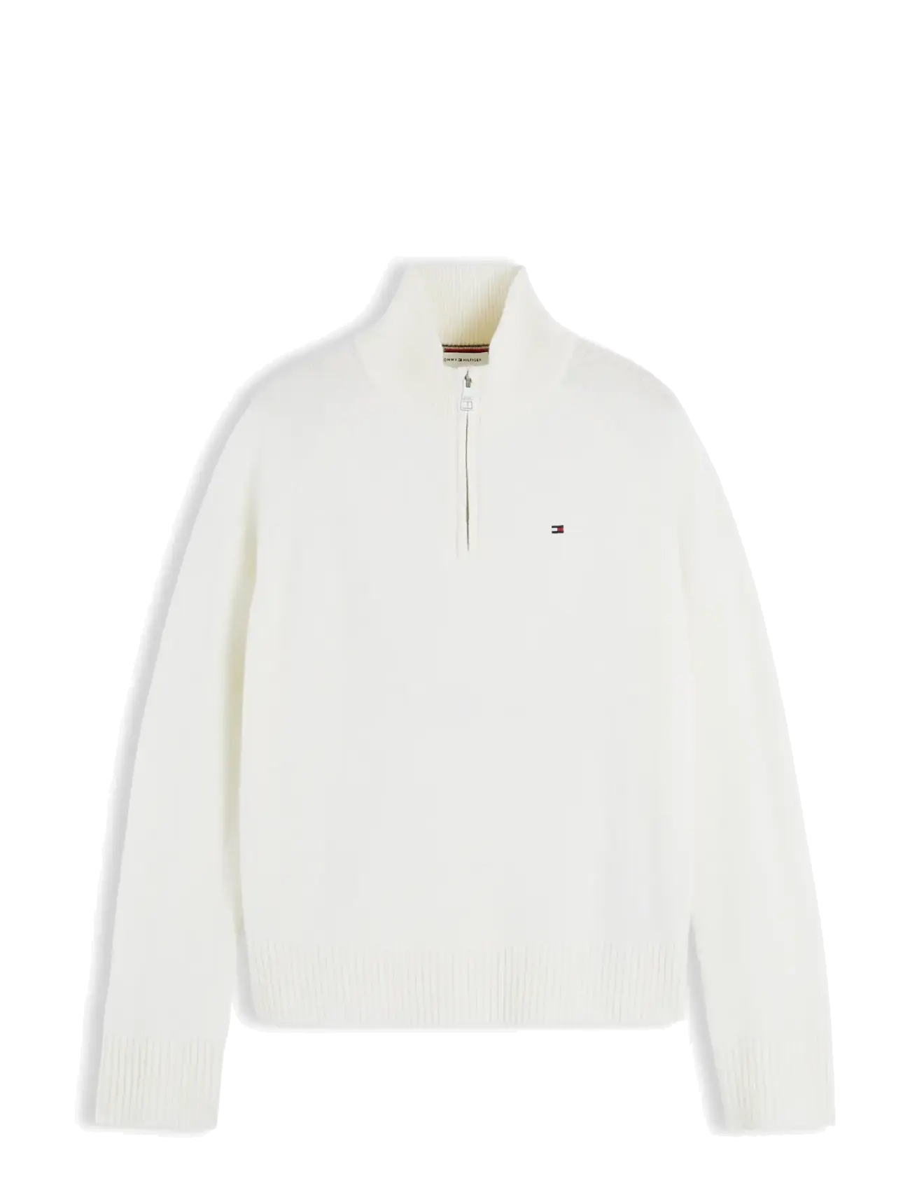 Tommy Hilfiger SOFT WOOL JERSEY REG ZIP SWT - Kleidung - IVORY PETAL / cream