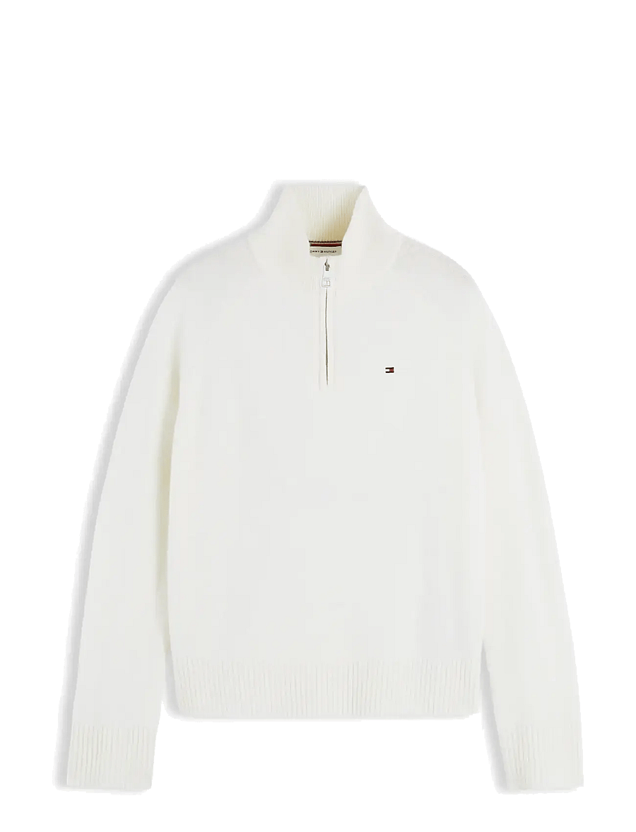 Tommy Hilfiger - SOFT WOOL JERSEY REG ZIP SWT - pullover - ivory petal - 1