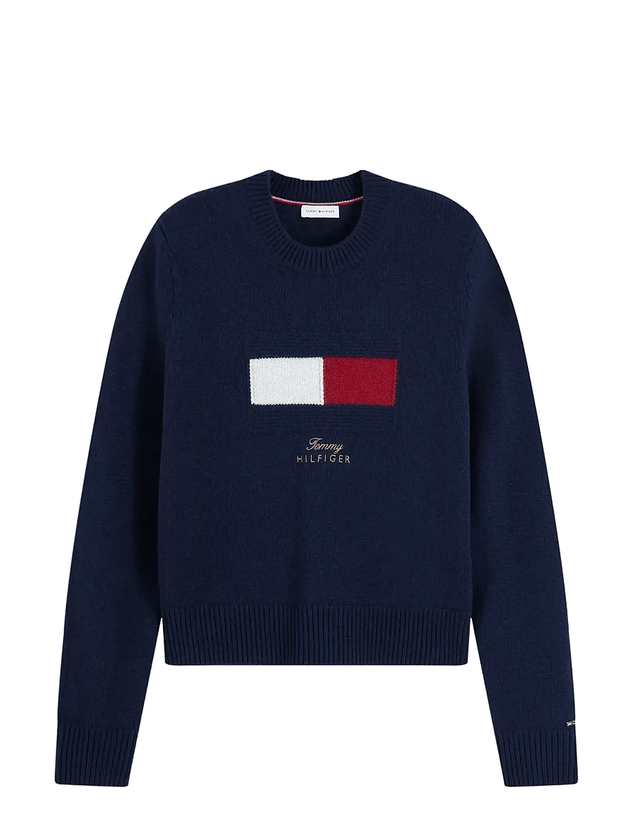 Tommy Hilfiger - GIFTING BRANDED FLAG C-NK SWT - kashmir - dark blue - 1