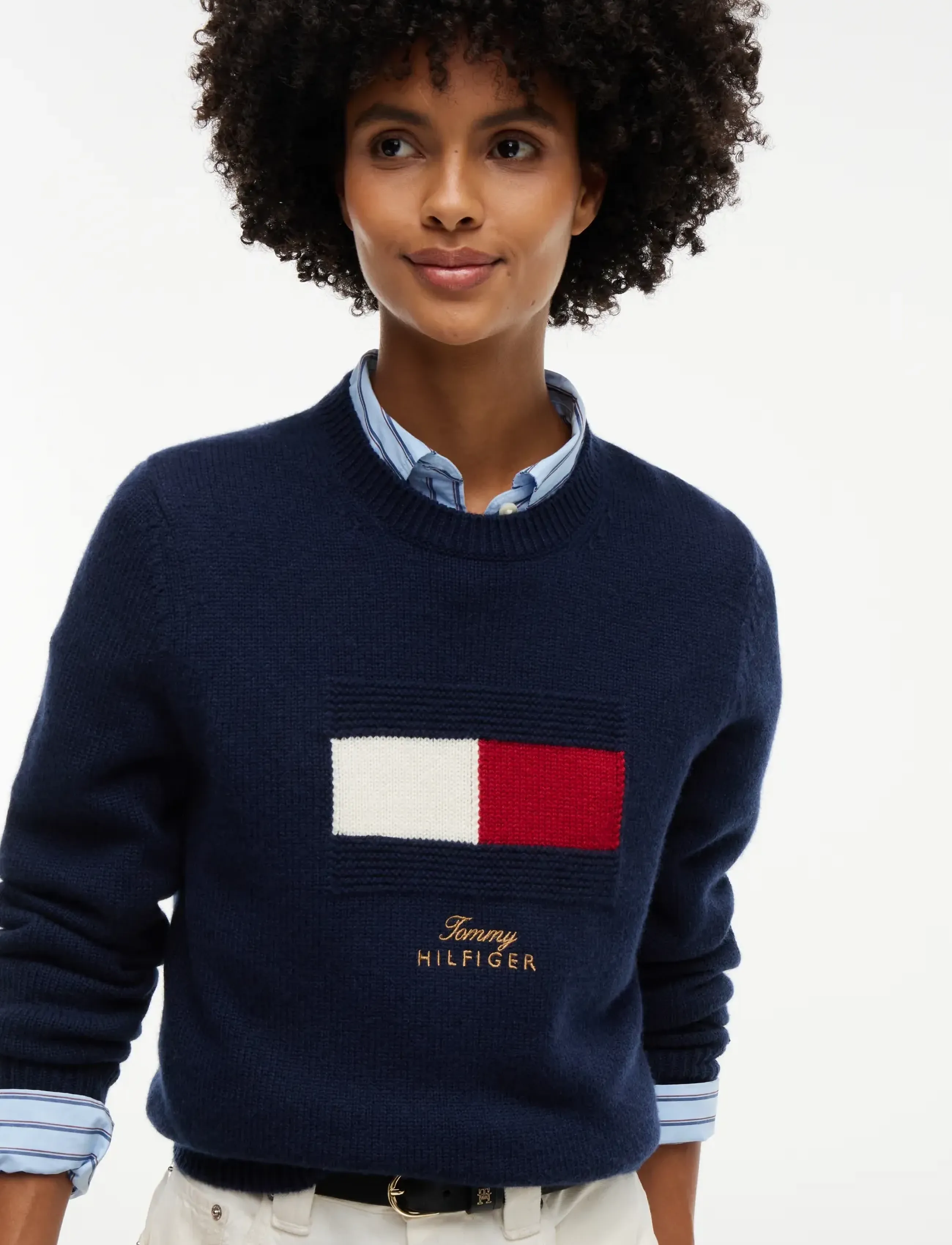 Tommy Hilfiger - GIFTING BRANDED FLAG C-NK SWT - kashmir - dark blue - 3