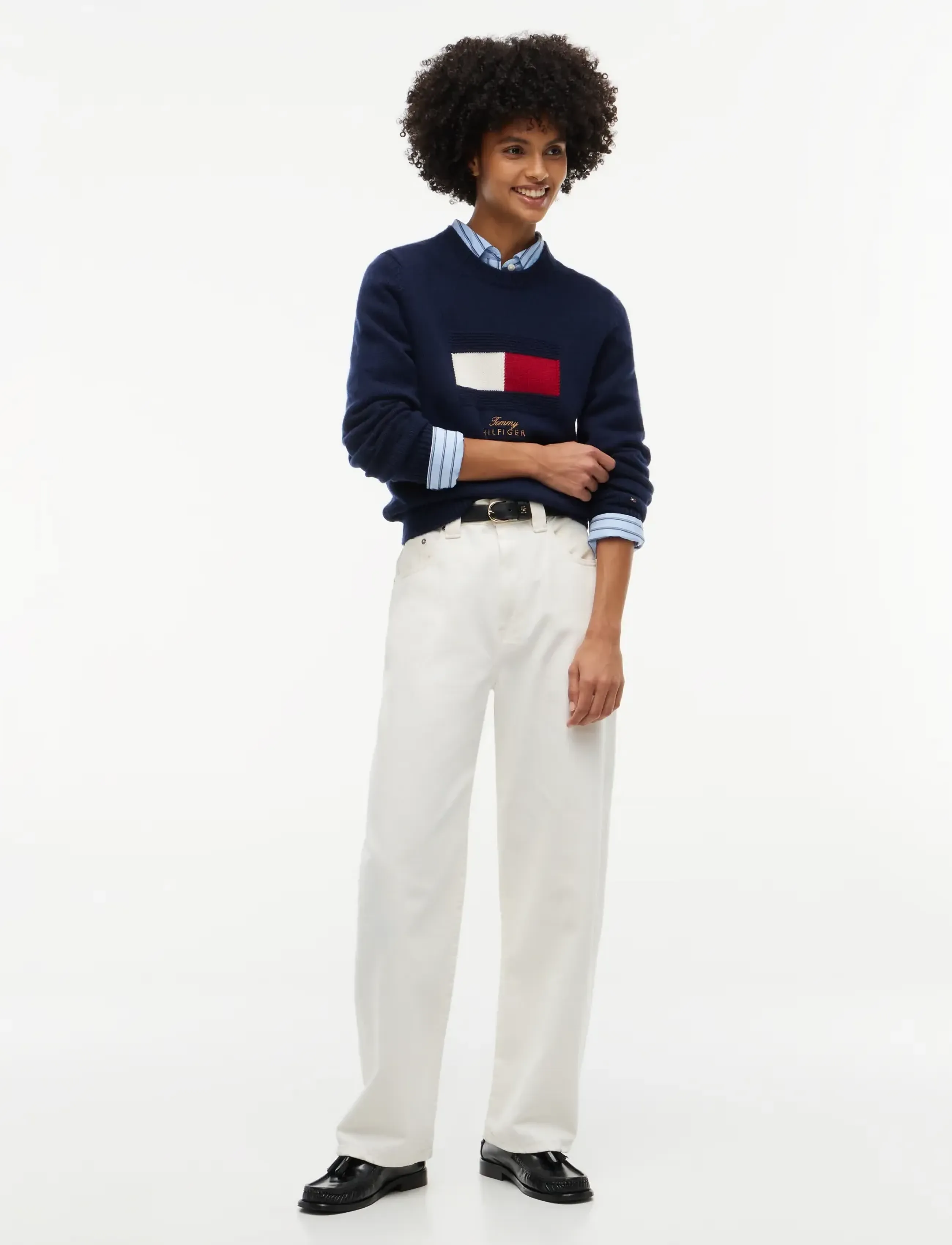 Tommy Hilfiger - GIFTING BRANDED FLAG C-NK SWT - kashmir - dark blue - 4