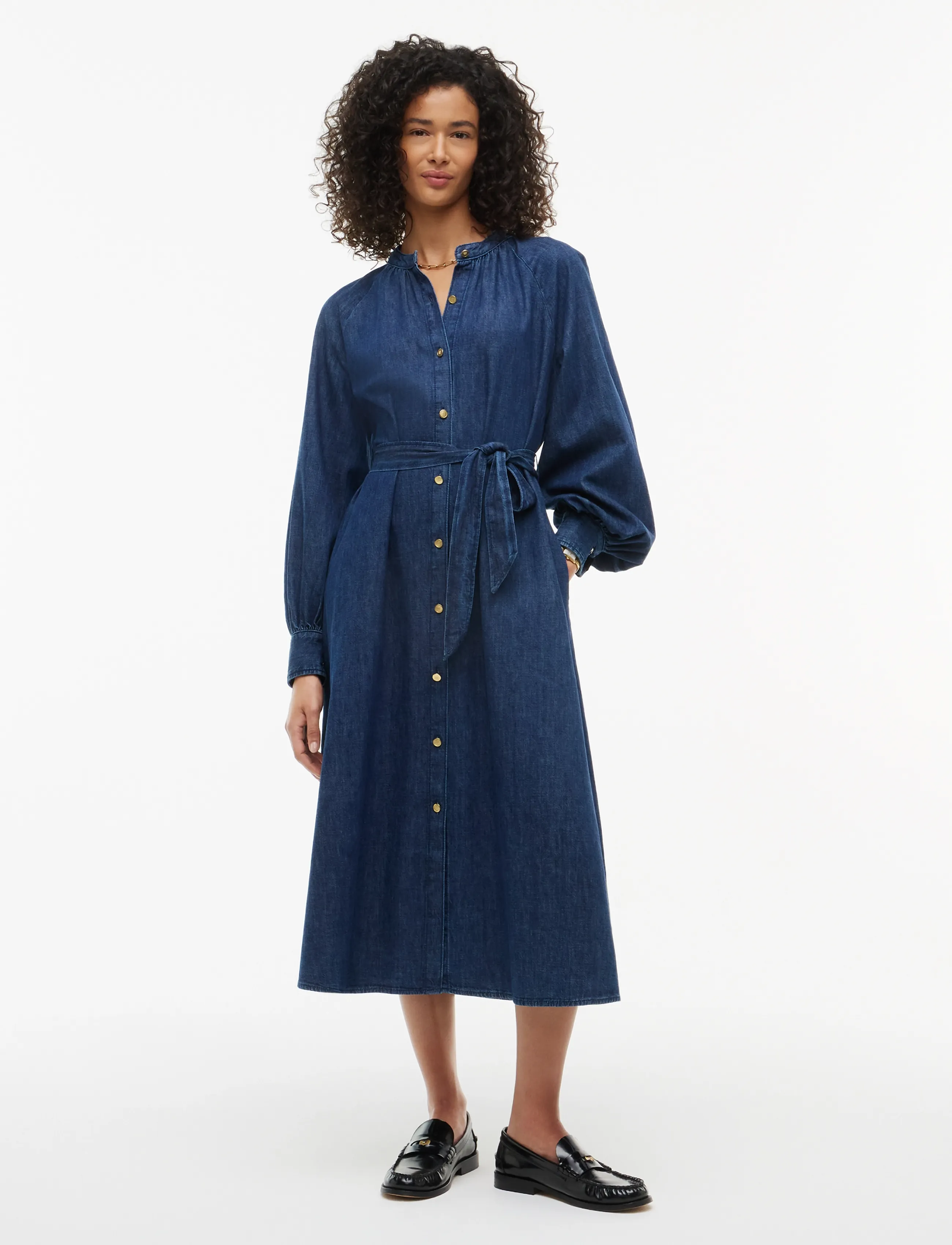 Tommy Hilfiger GATHERED MIDI DRESS MYF - Dresses - MYF / navy