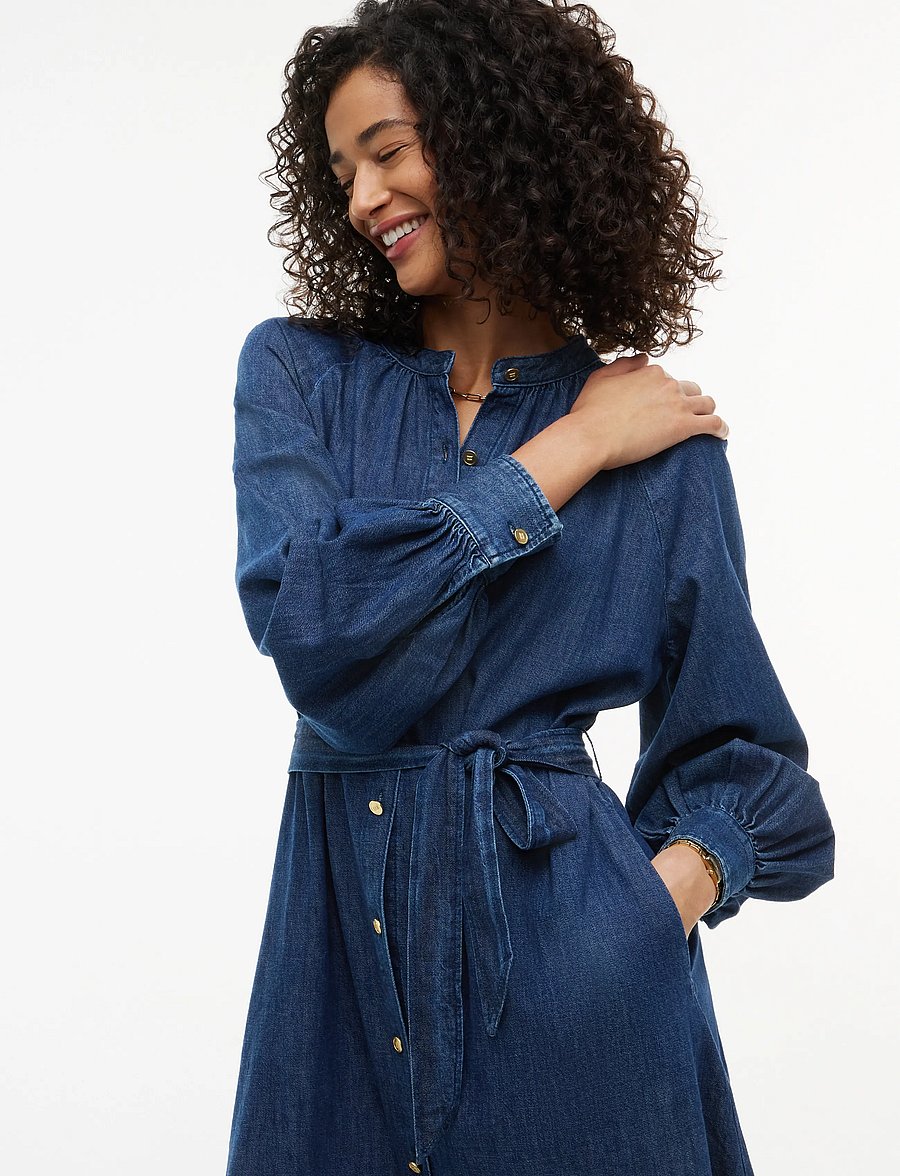 Tommy Hilfiger - GATHERED MIDI DRESS MYF - midiklänningar - myf - 3