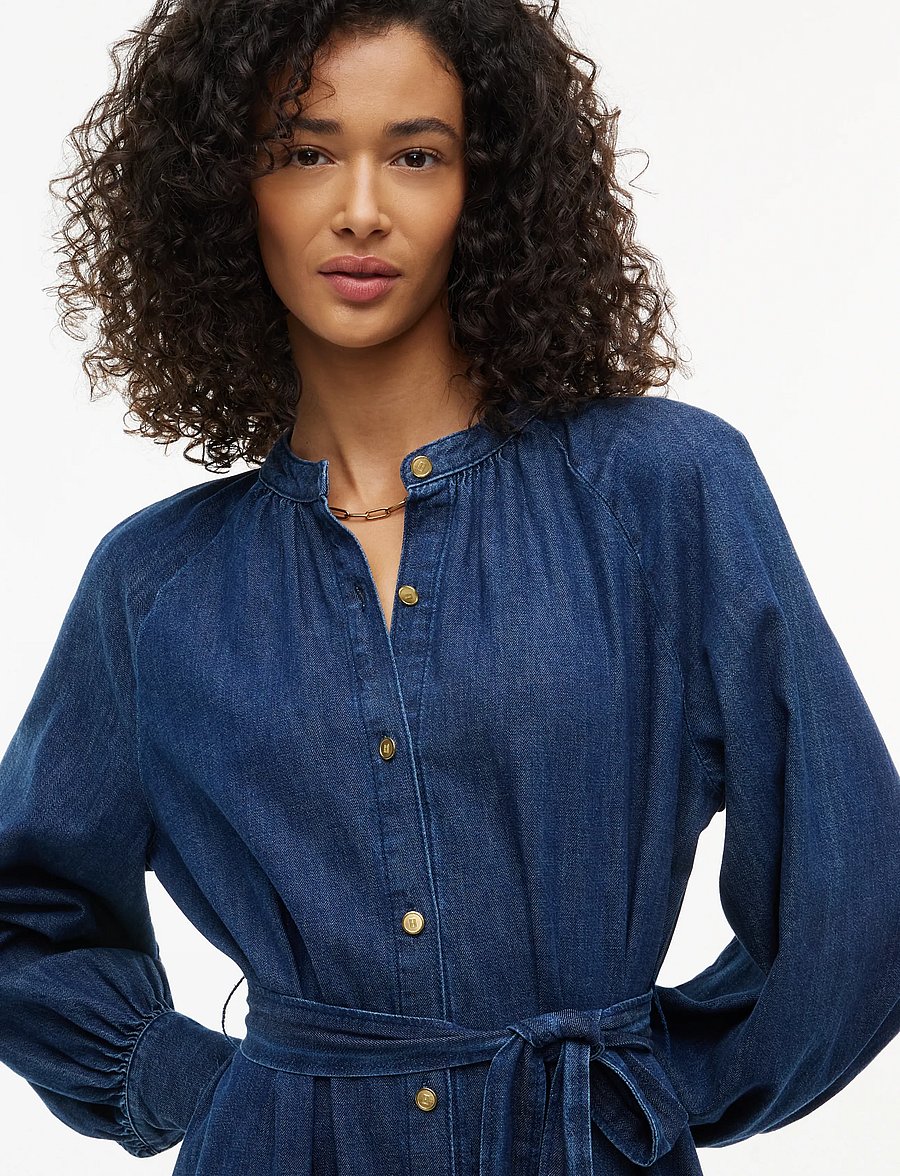Tommy Hilfiger - GATHERED MIDI DRESS MYF - midiklänningar - myf - 4