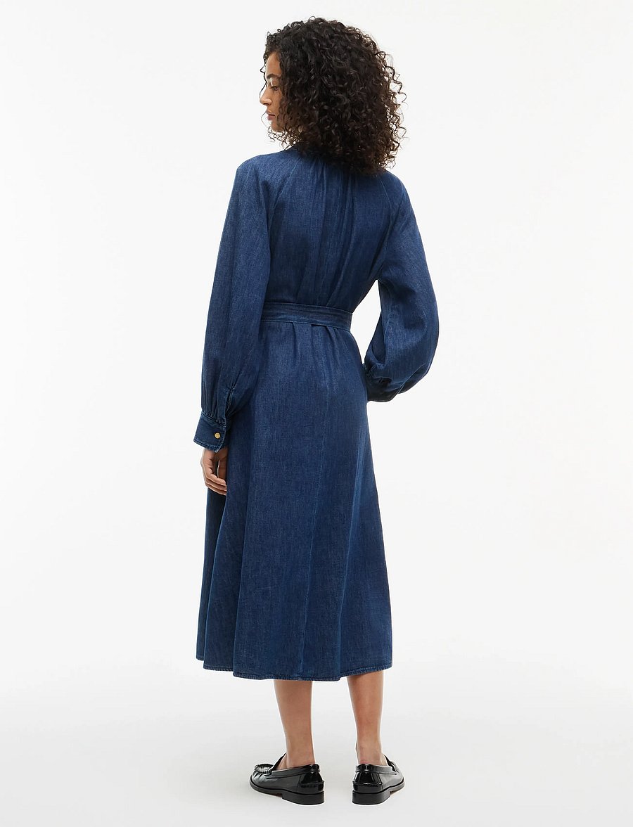 Tommy Hilfiger - GATHERED MIDI DRESS MYF - midiklänningar - myf - 5