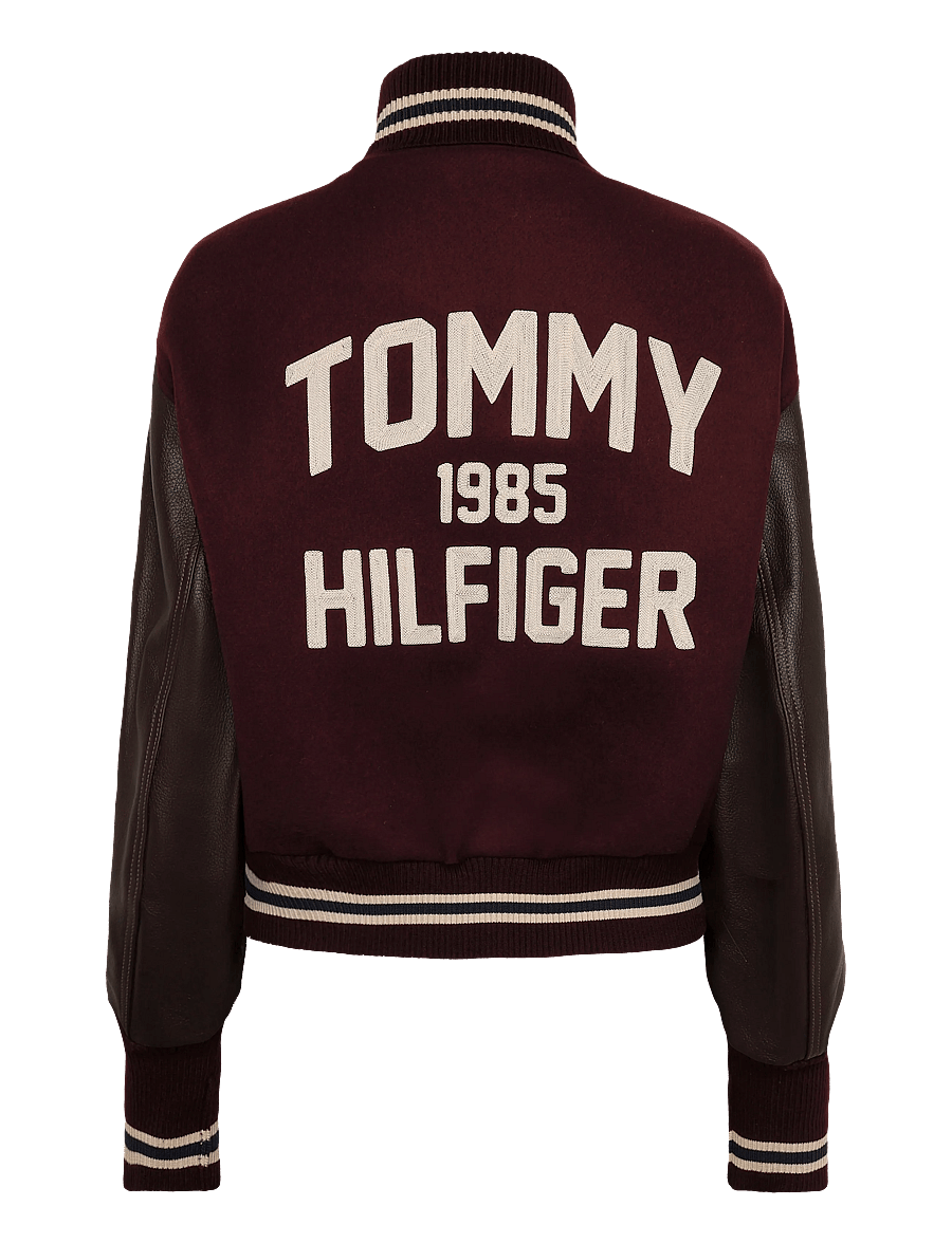 Tommy Hilfiger - WOOL LEATHER VARSITY JACKET - villased jakid - deep burgundy - 2