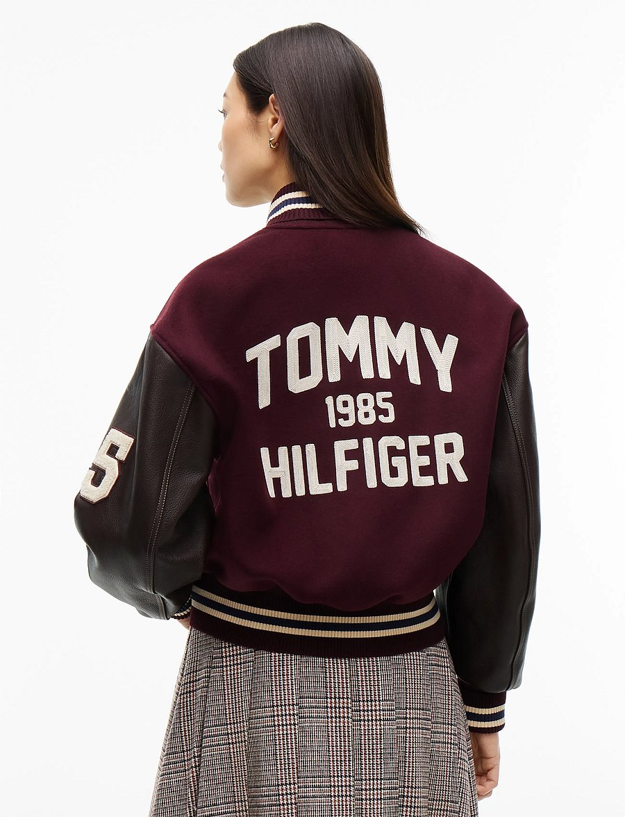 Tommy Hilfiger - WOOL LEATHER VARSITY JACKET - uldjakker - deep burgundy - 2