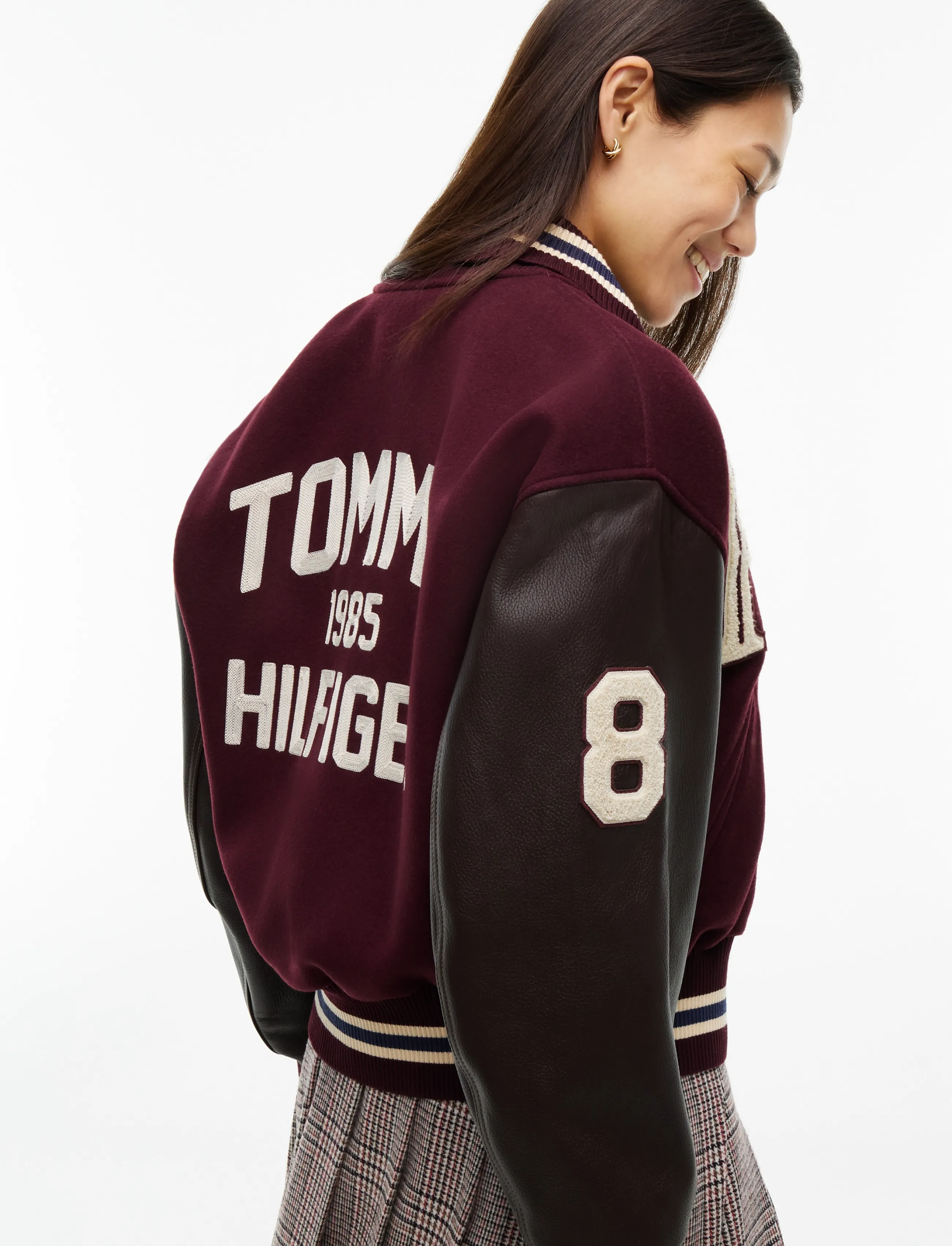 Tommy Hilfiger - WOOL LEATHER VARSITY JACKET - deep burgundy - 3