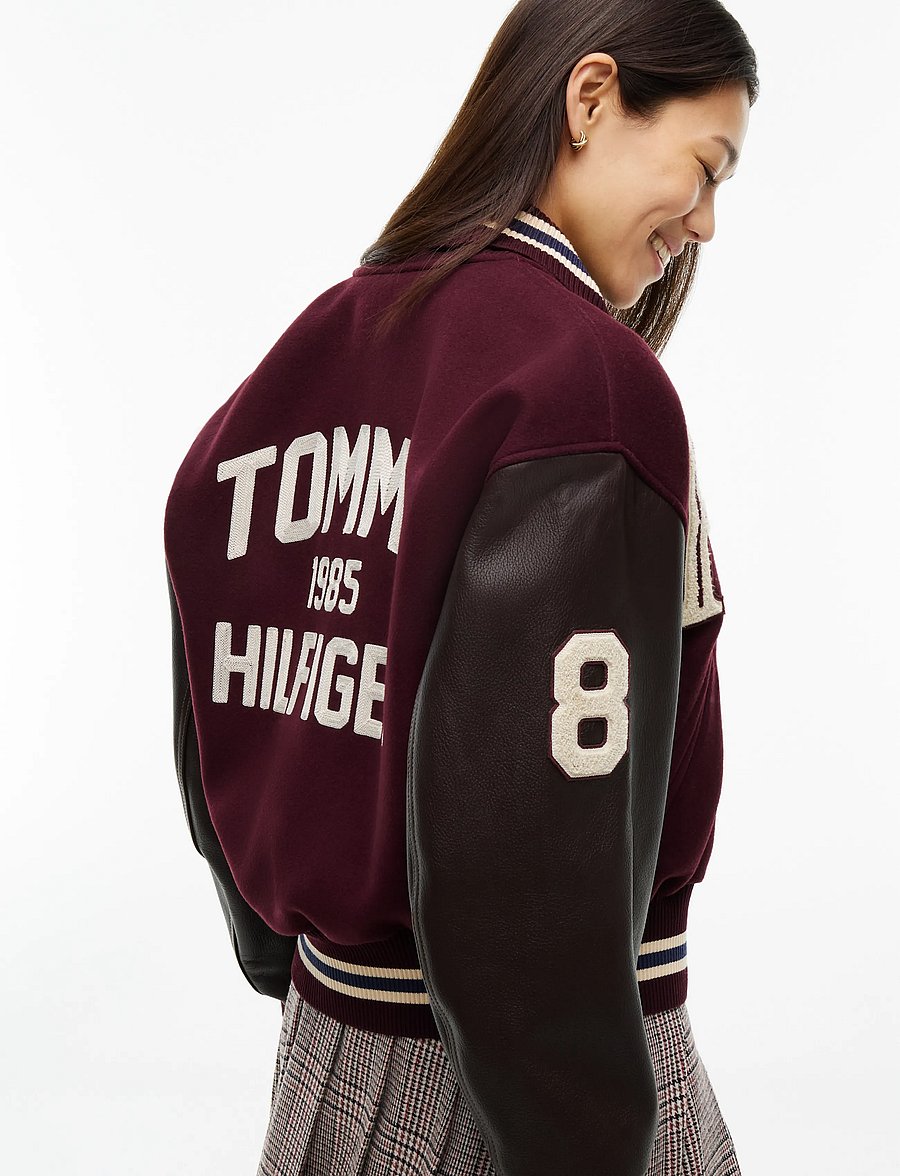 Tommy Hilfiger - WOOL LEATHER VARSITY JACKET - uldjakker - deep burgundy - 3