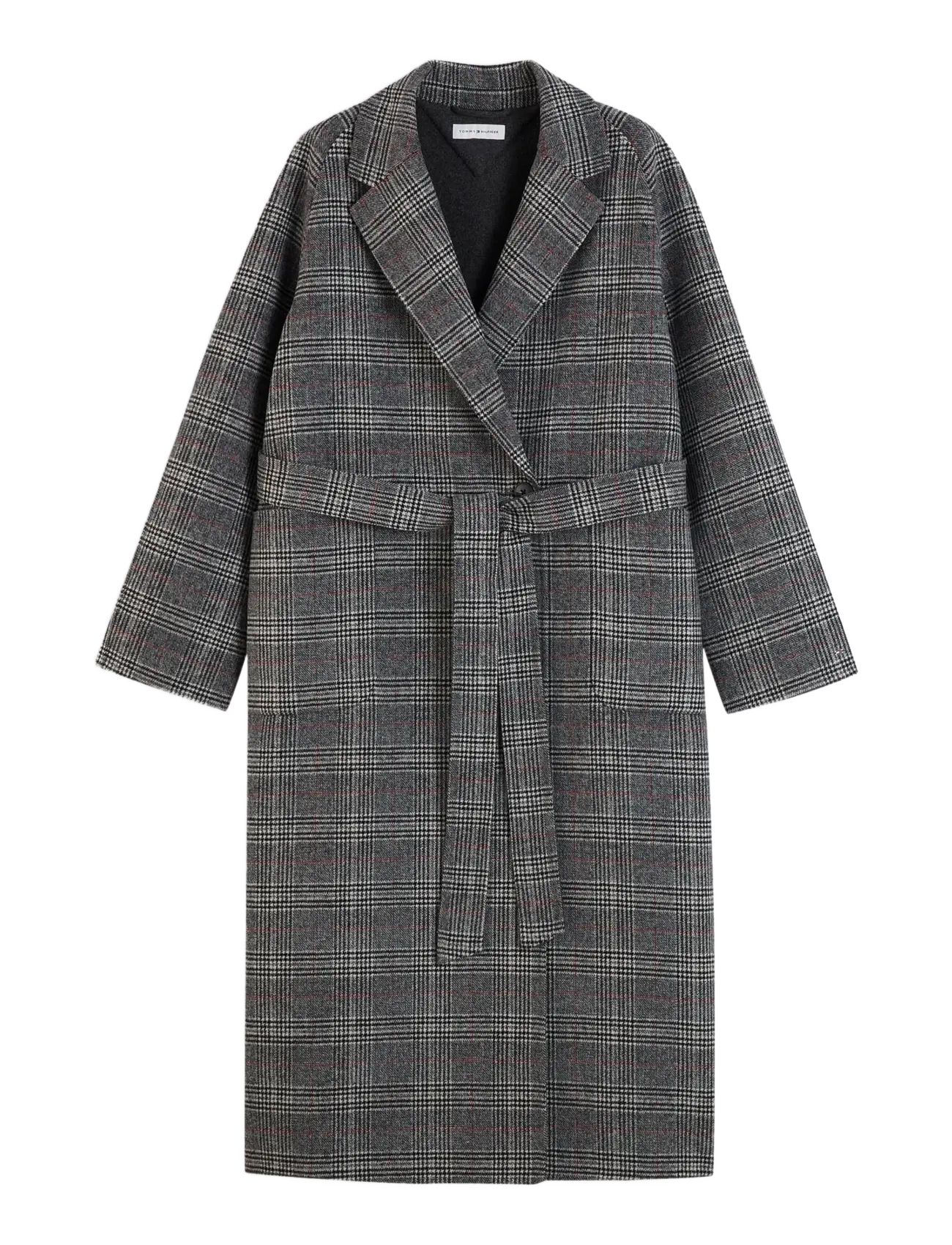 Tommy Hilfiger - DF WOOL REG BELTED CHECKED COAT - rwb check - 1